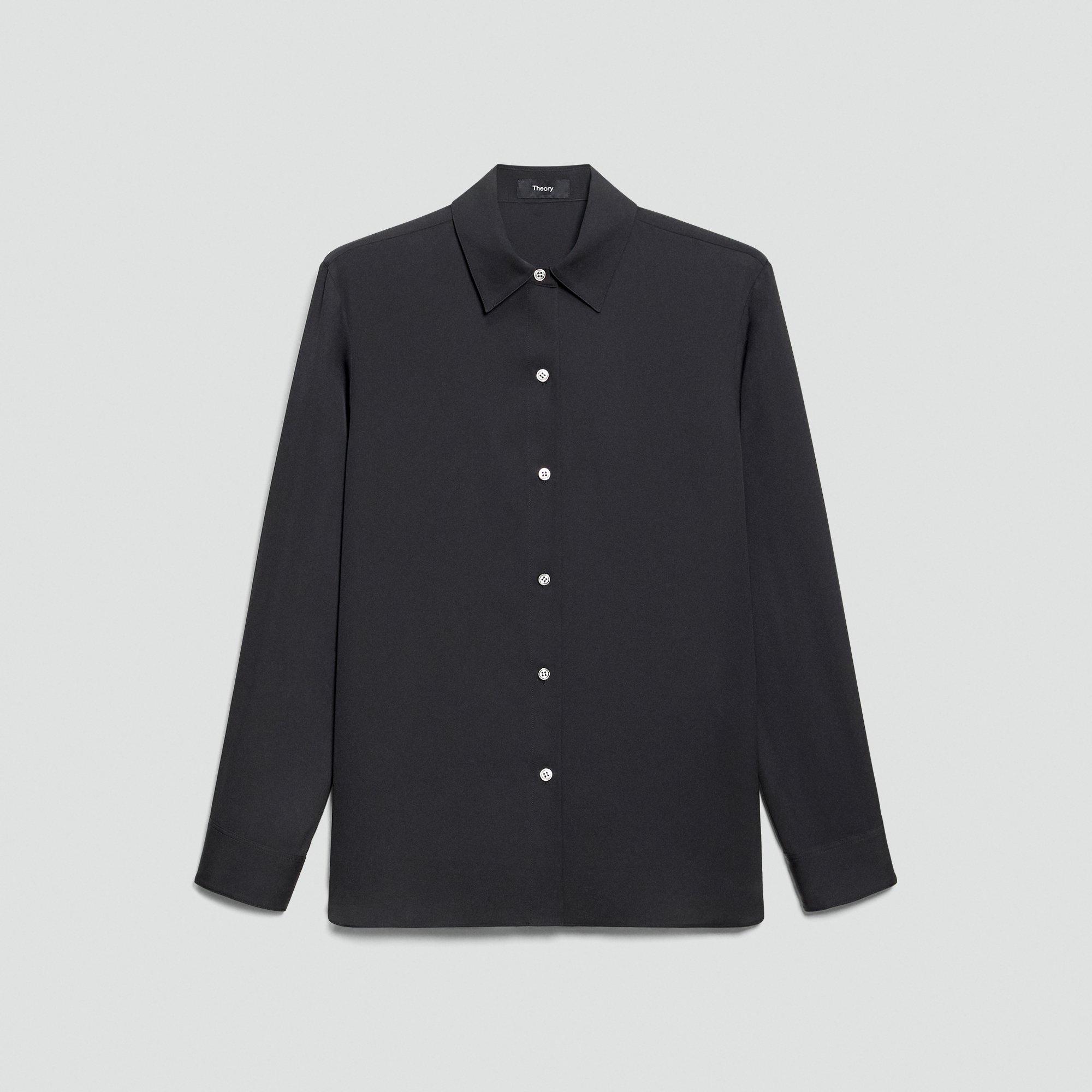 Straight Shirt in Silk Georgette from Theory - $243.75