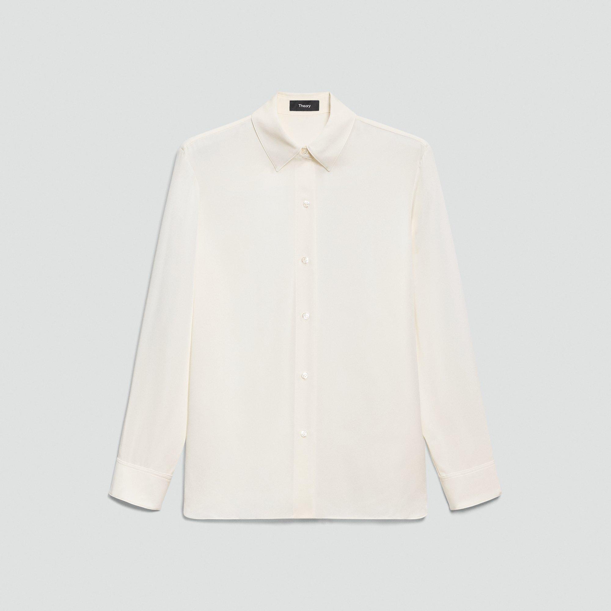 Straight Shirt in Silk Georgette from Theory - $243.75