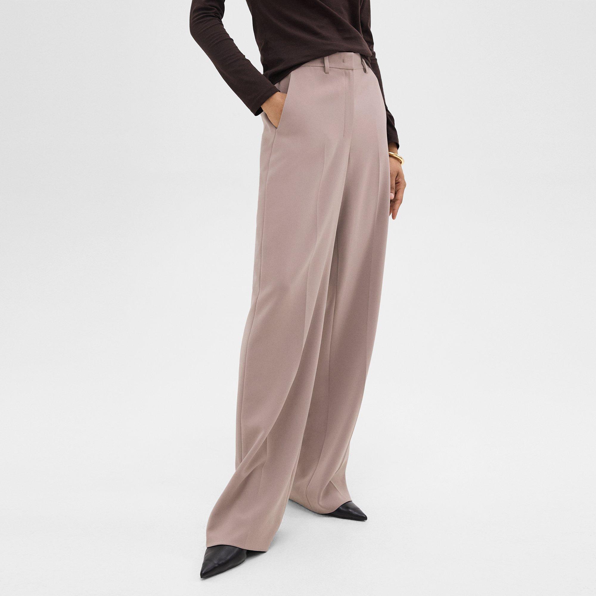 Relaxed Straight Trousers in Admiral Crepe