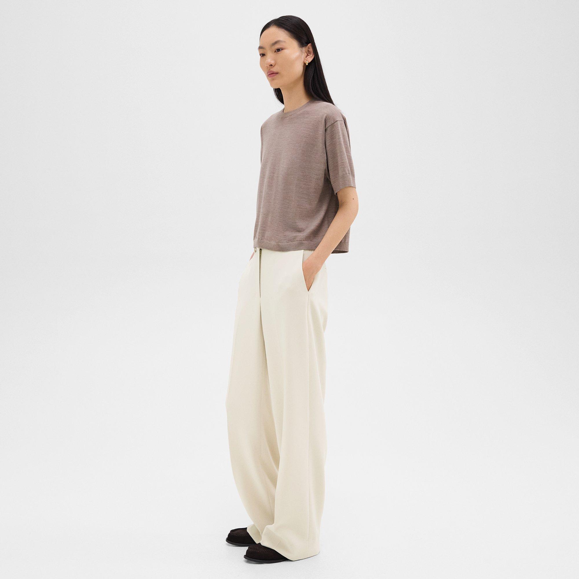 Relaxed Straight Pant in Admiral Crepe