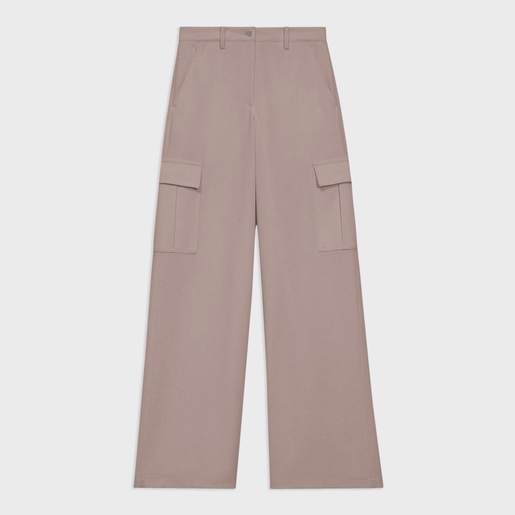 Wide-Leg Cargo Pant in Admiral Crepe