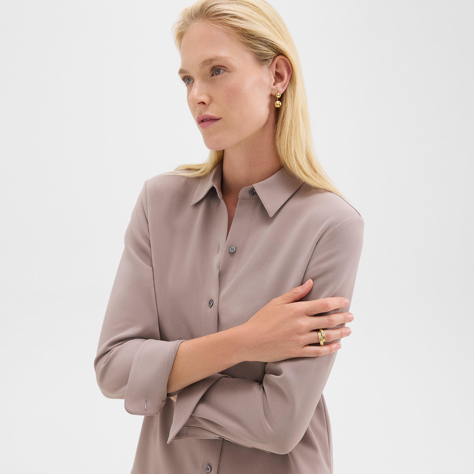 Straight Shirt in Admiral Crepe