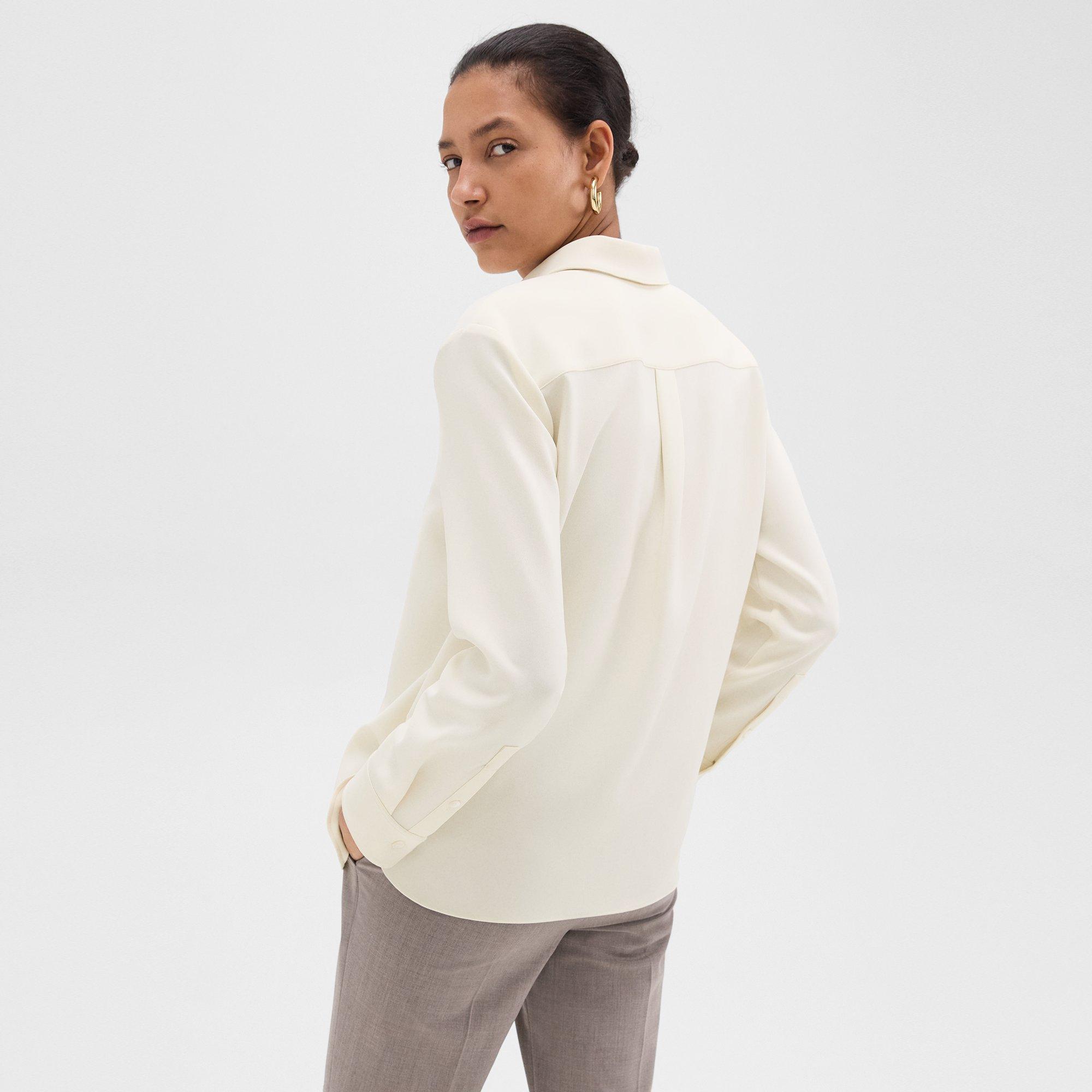 Straight Shirt in Admiral Crepe