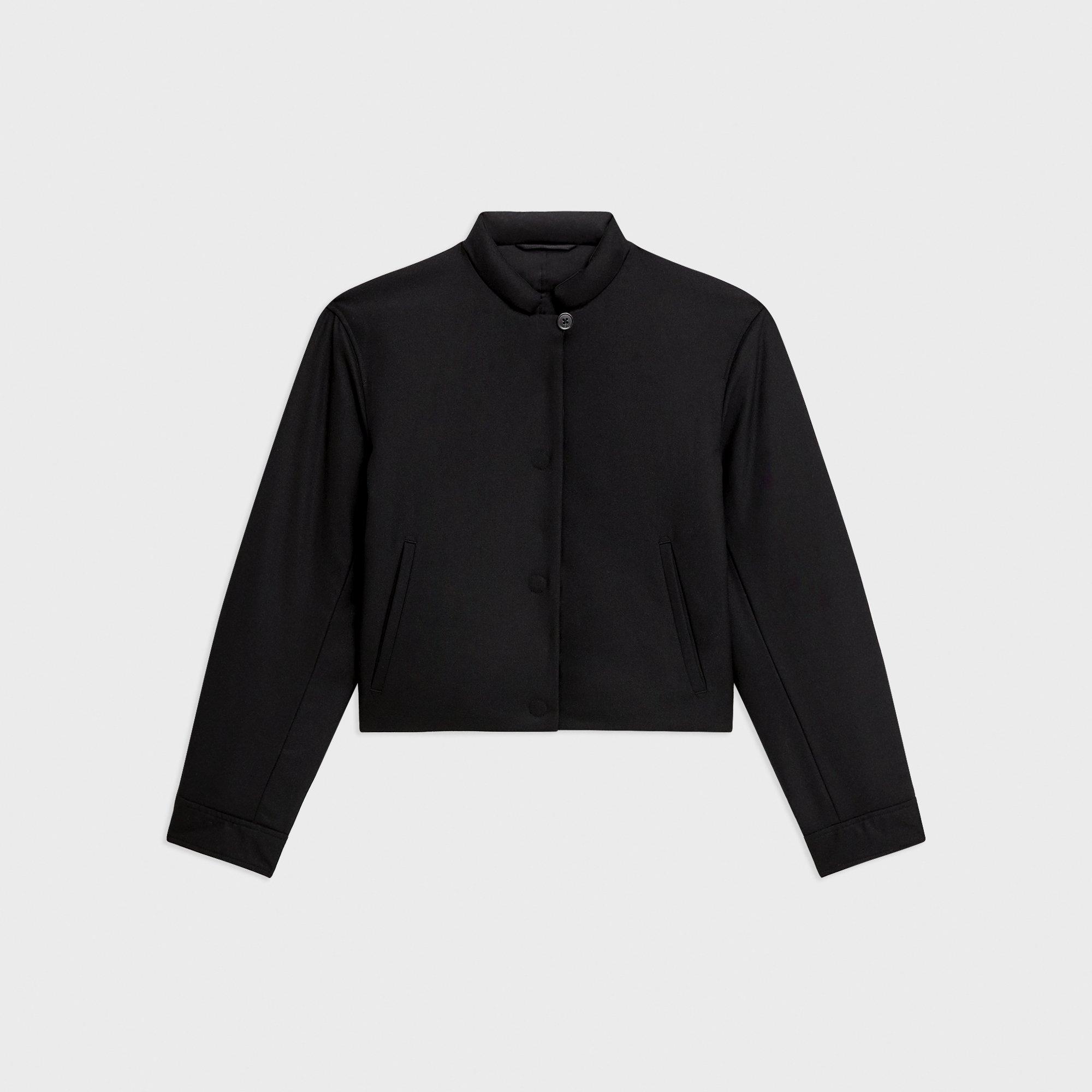 Stretch Flannel Cropped Jacket | Theory