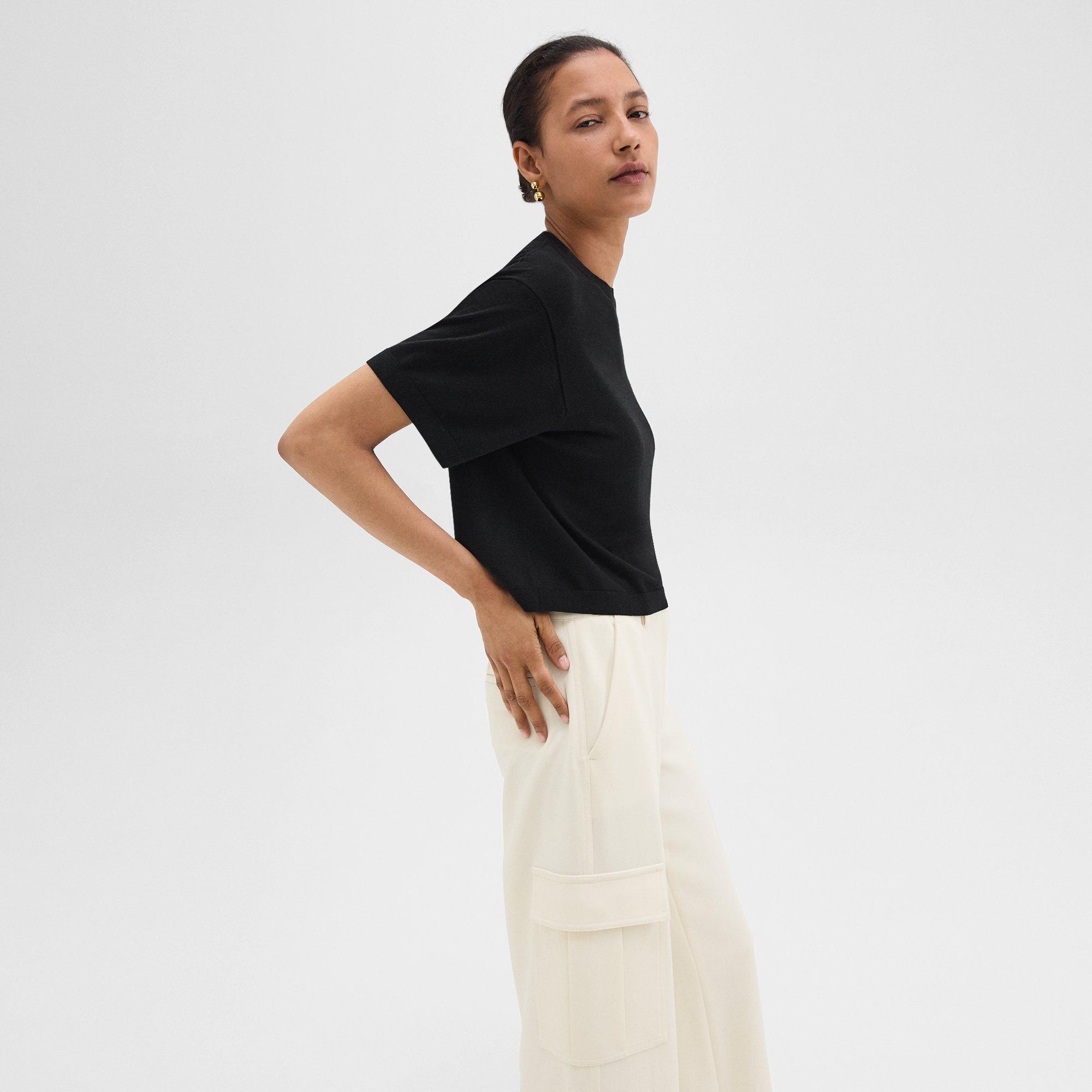 Regal Wool Boxy Tee | Theory
