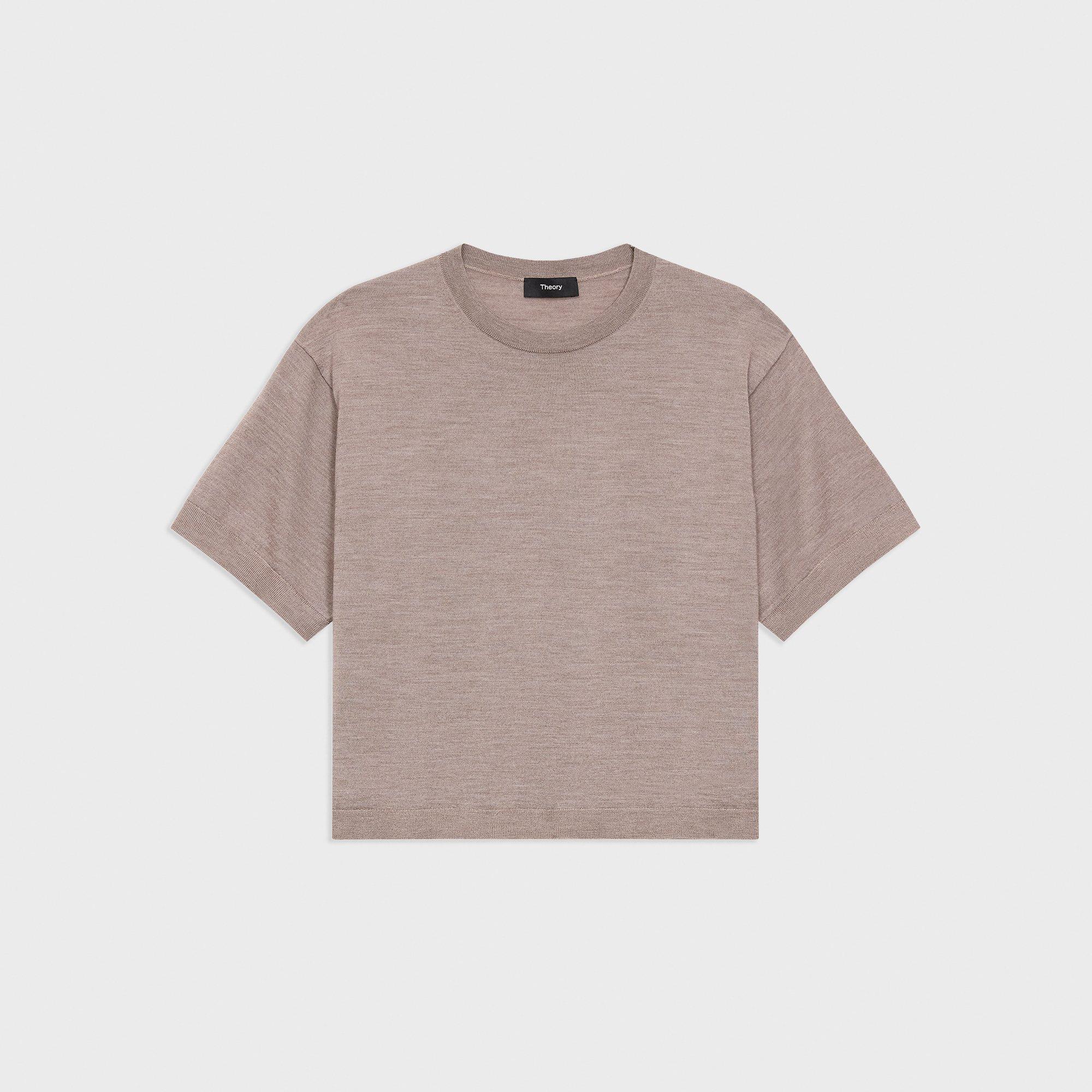 Regal Wool Boxy Tee | Theory