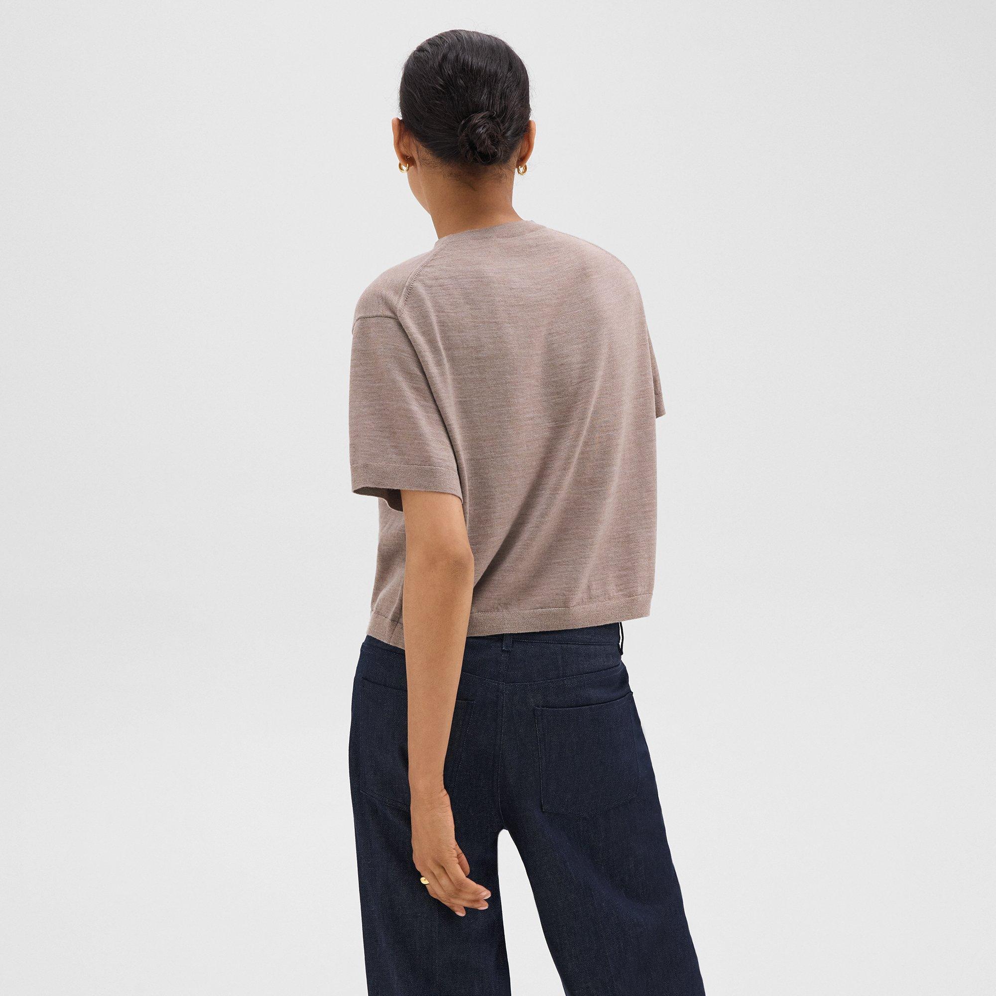 Regal Wool Boxy Tee | Theory