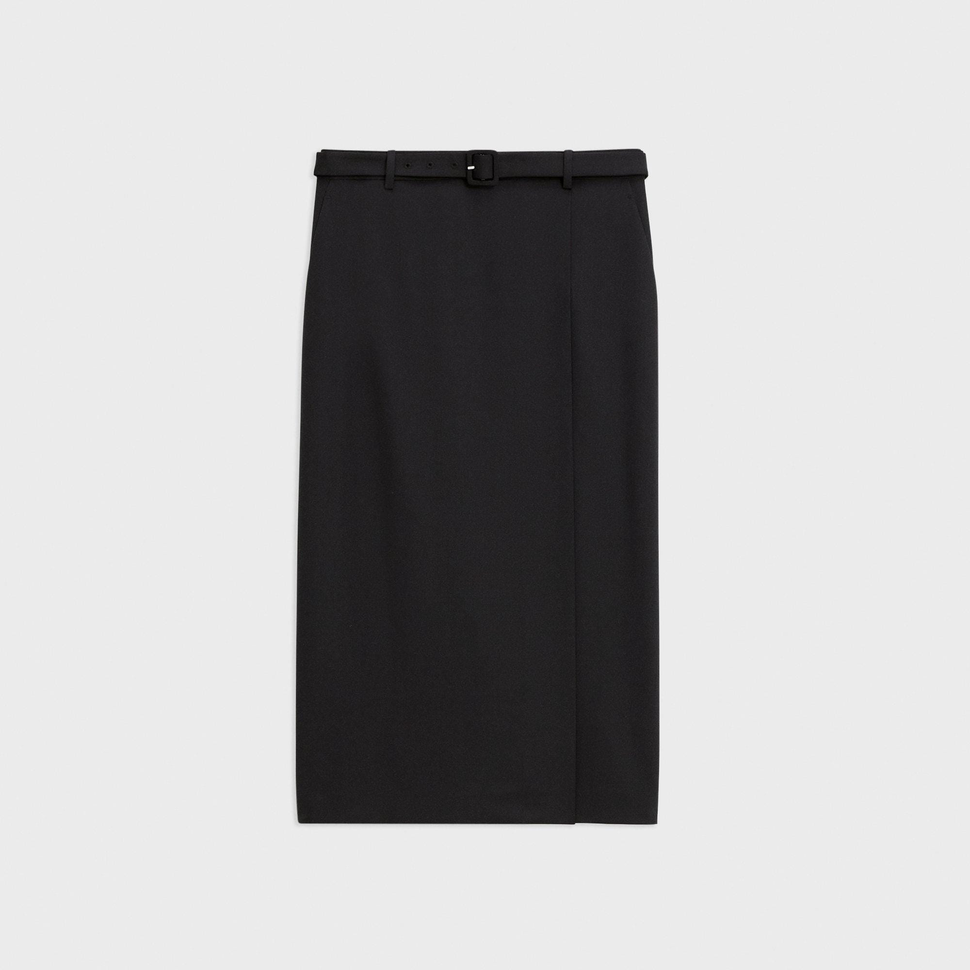 Trouser Skirt in Wool Gabardine