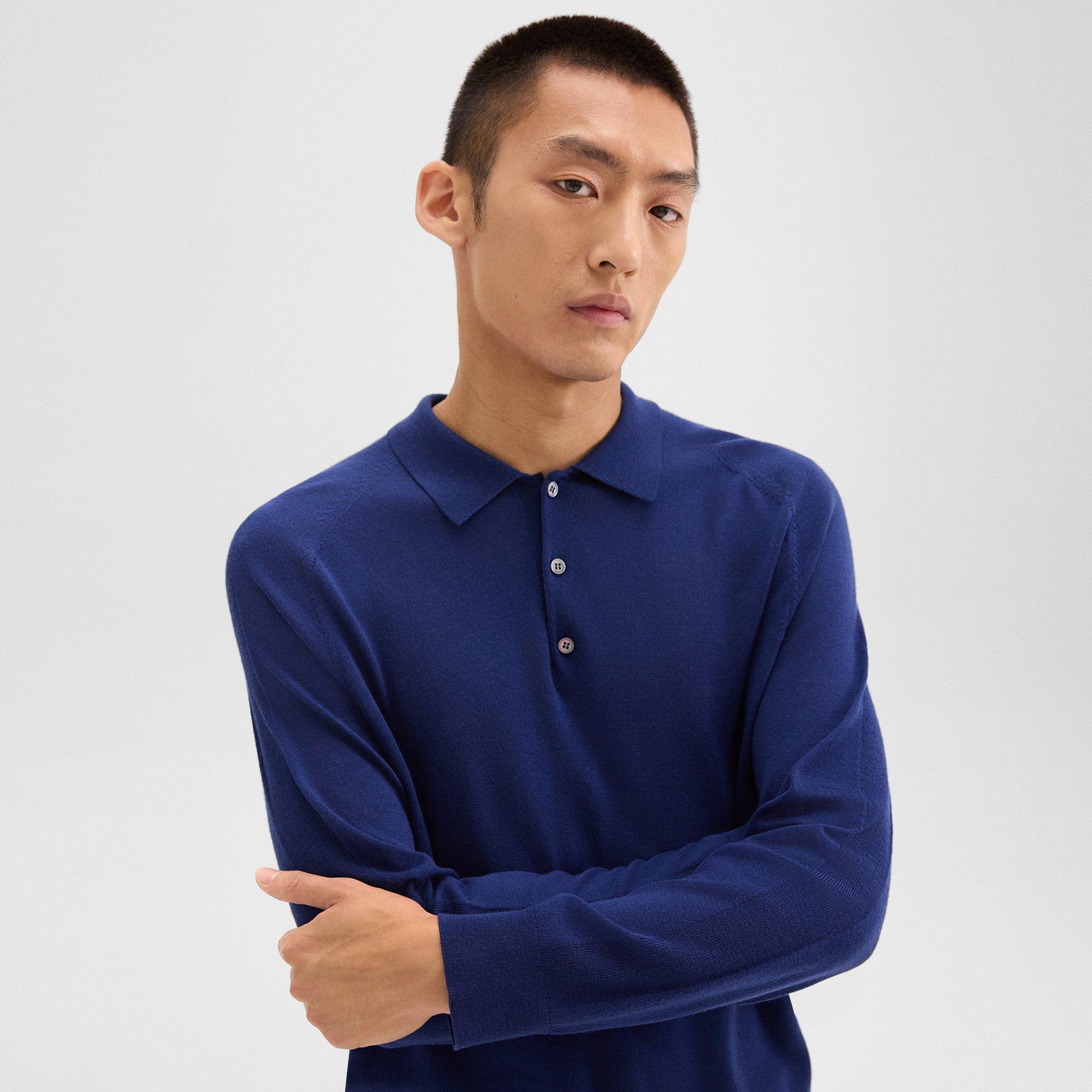 Polo Sweater in Merino Wool