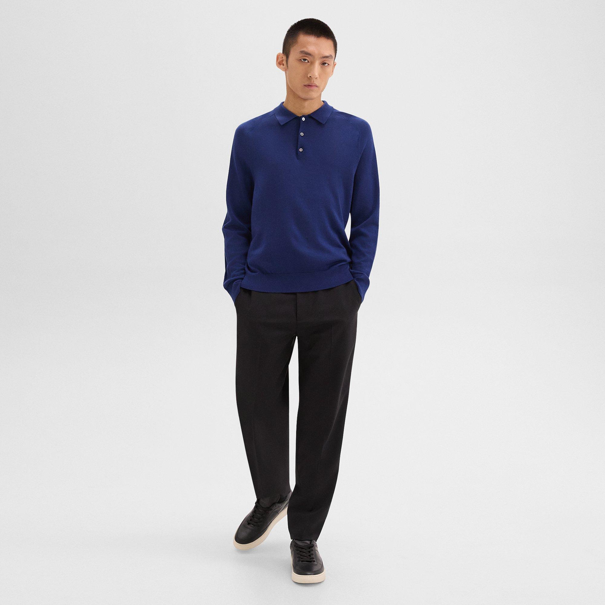 Polo Sweater in Merino Wool