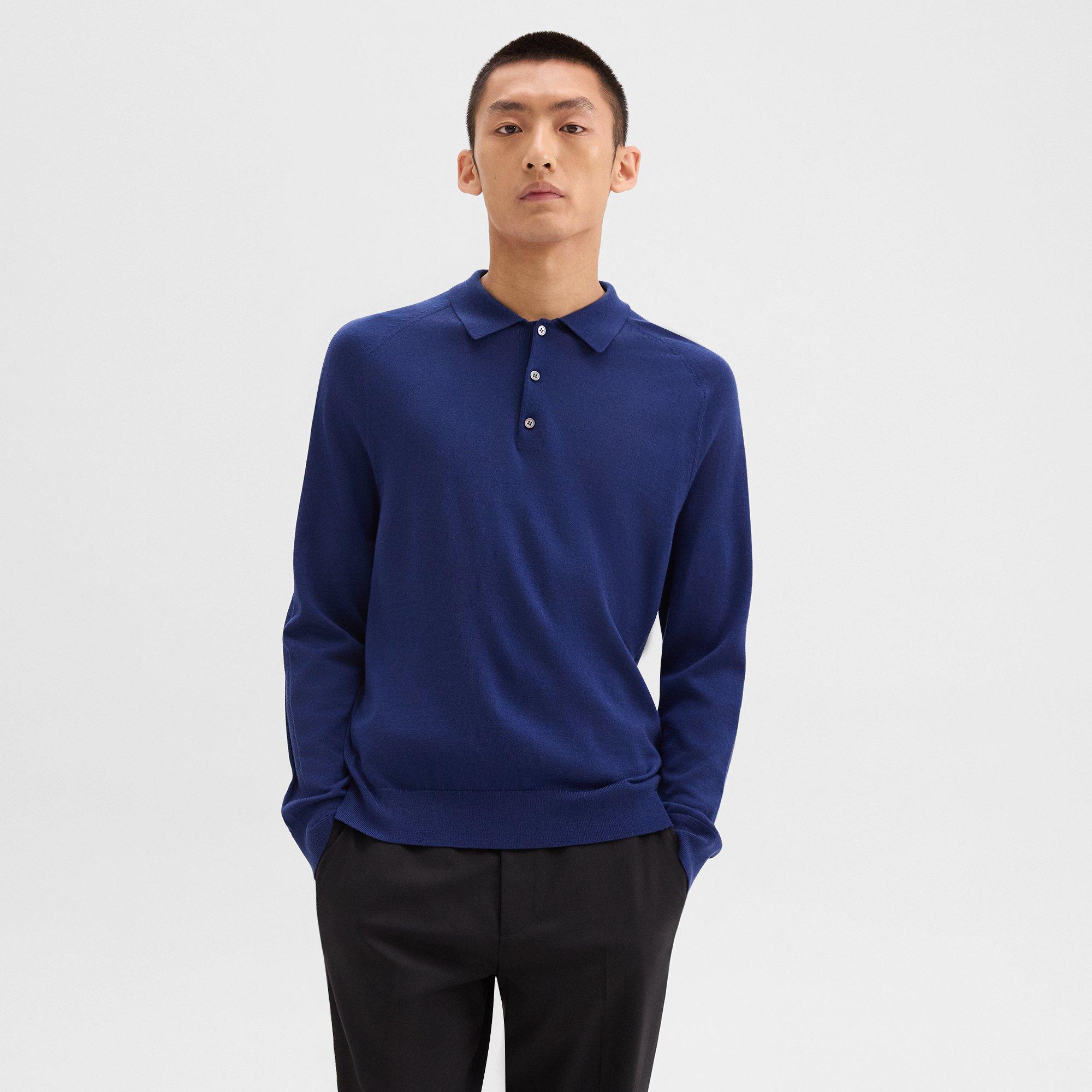 Polo Sweater in Merino Wool