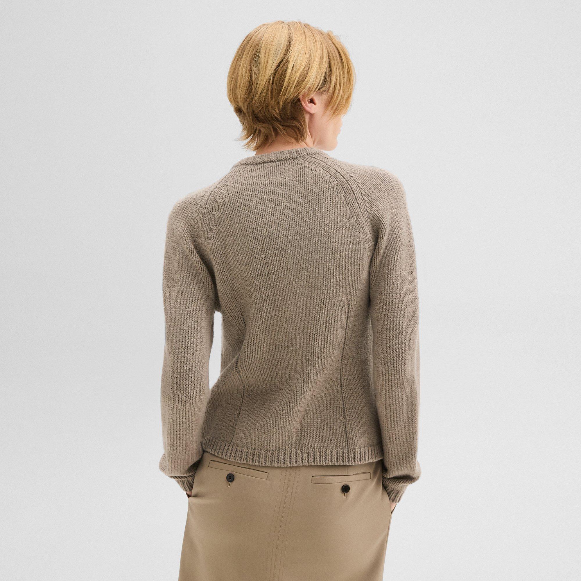 Zip-Up Cardigan in Felted Wool-Cashmere