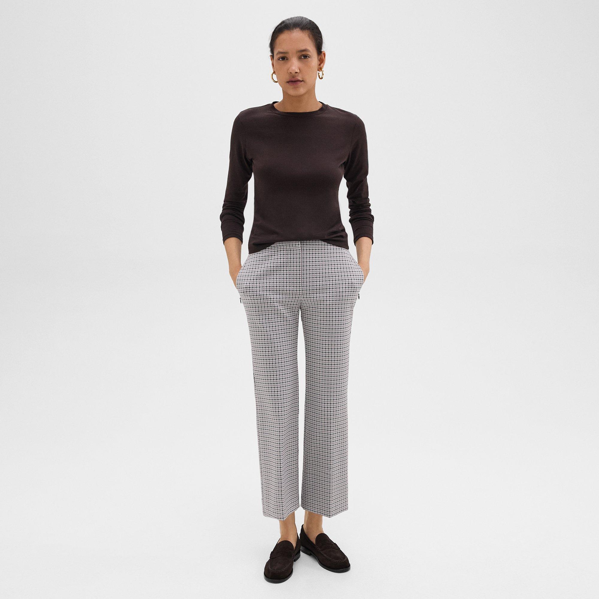 Kick Pant in Stretch Houndstooth Knit