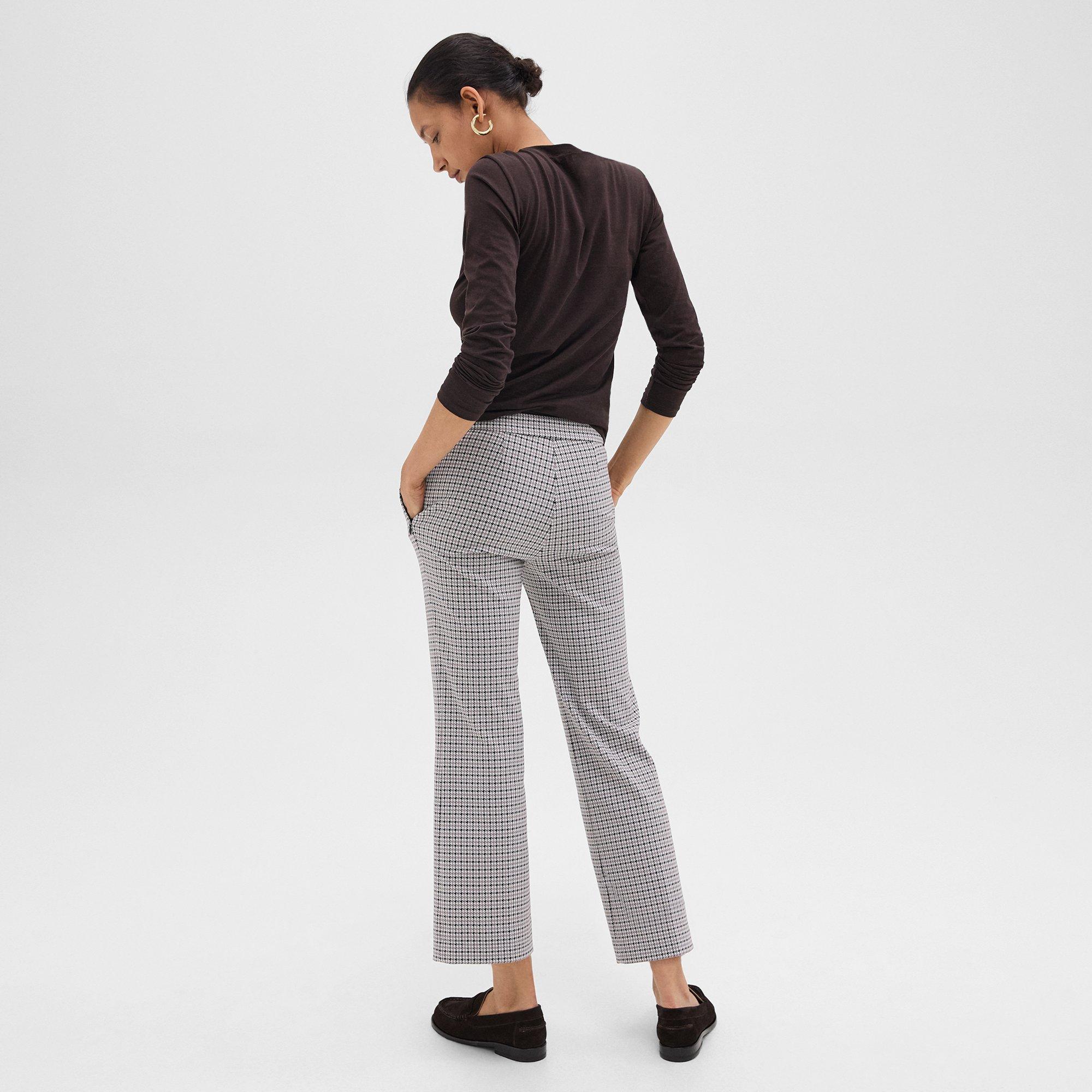 Kick Pant in Stretch Houndstooth Knit