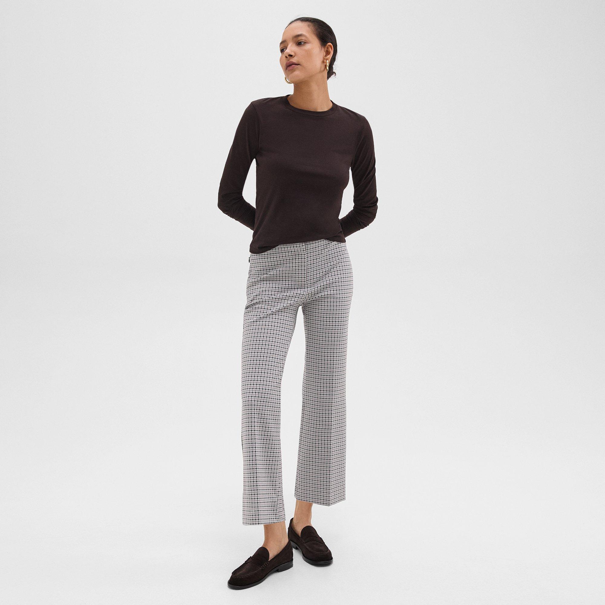 Kick Pant in Stretch Houndstooth Knit