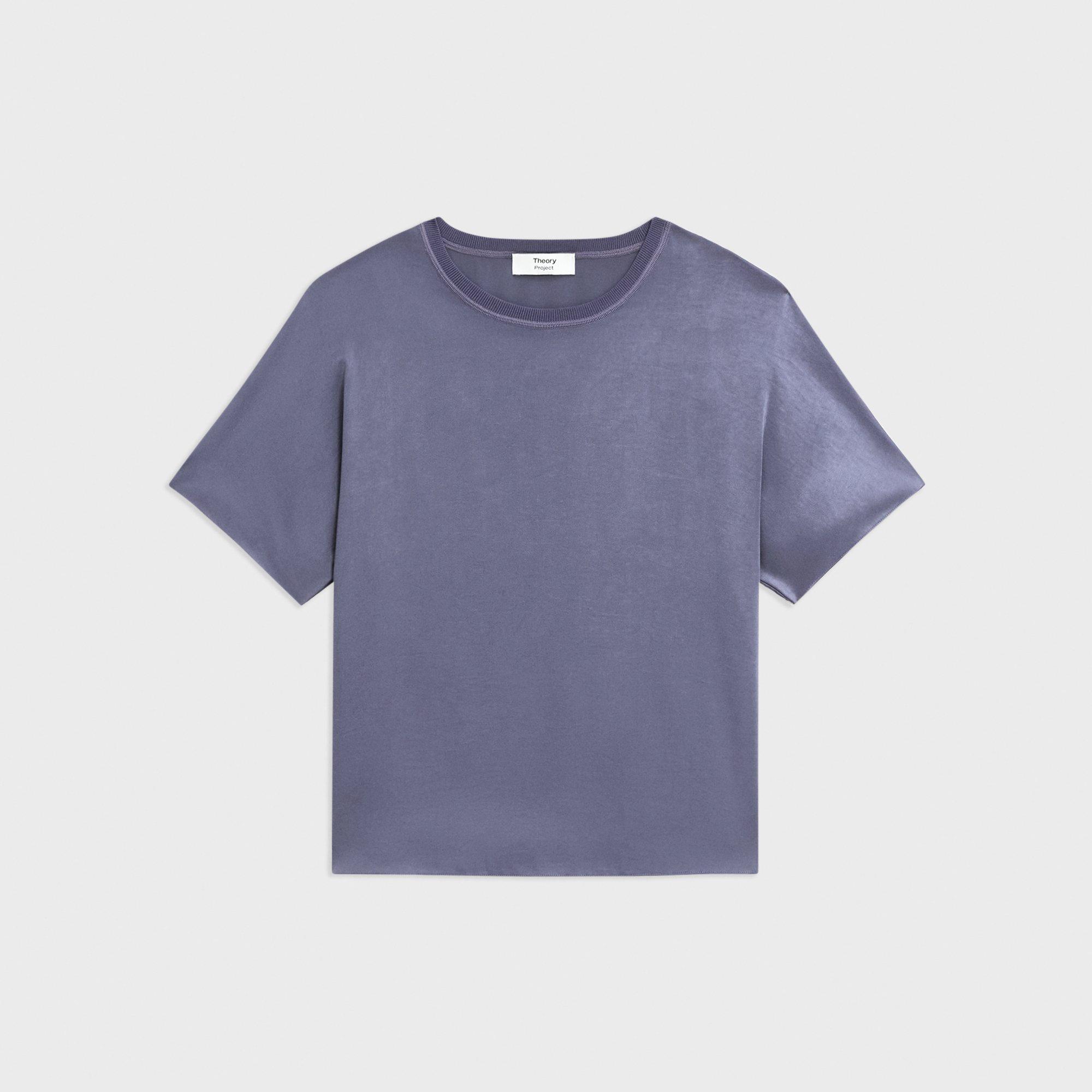 Dolman Sleeve Tee in Recycled Satin