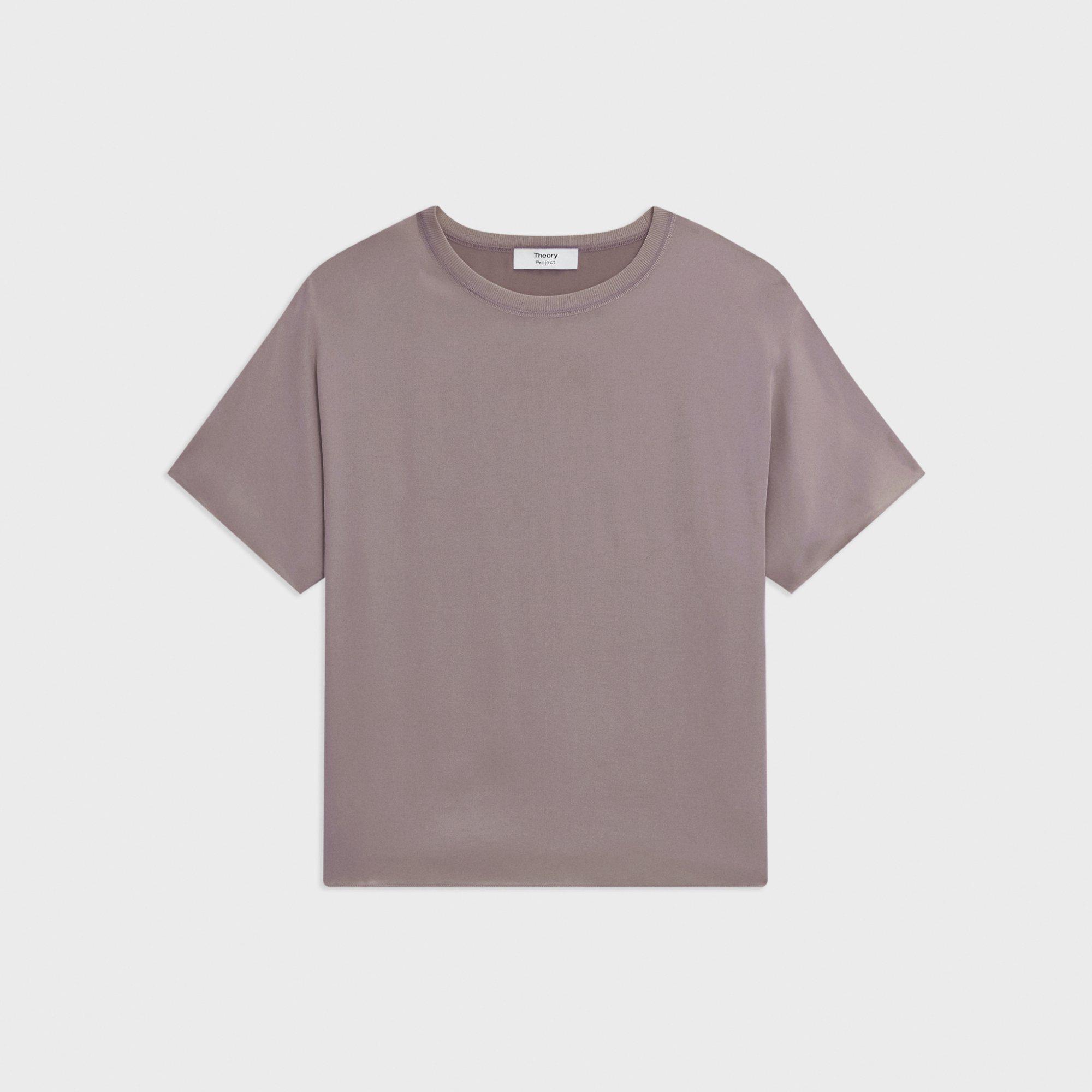 Dolman Sleeve Tee in Recycled Satin