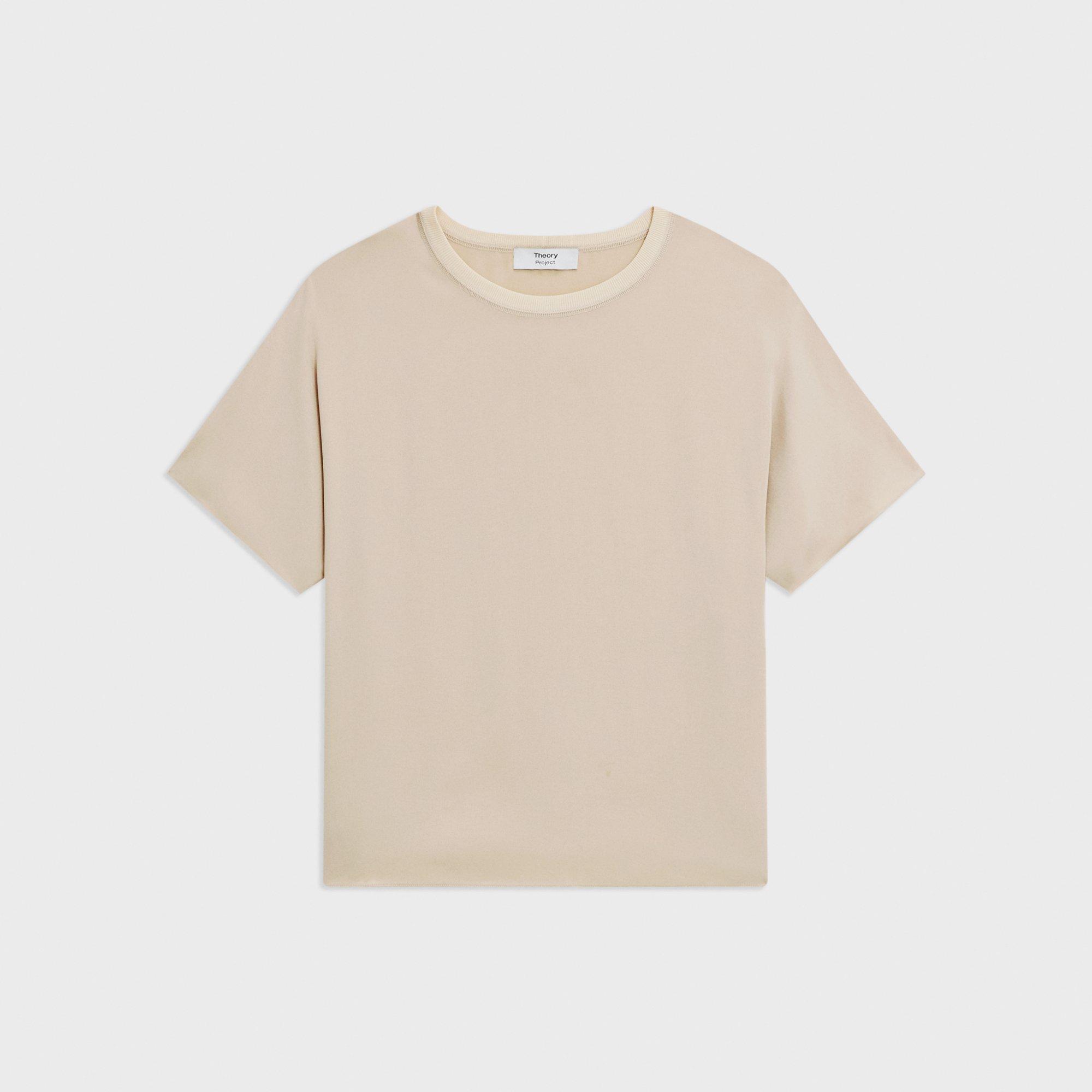 Dolman Sleeve Tee in Recycled Satin