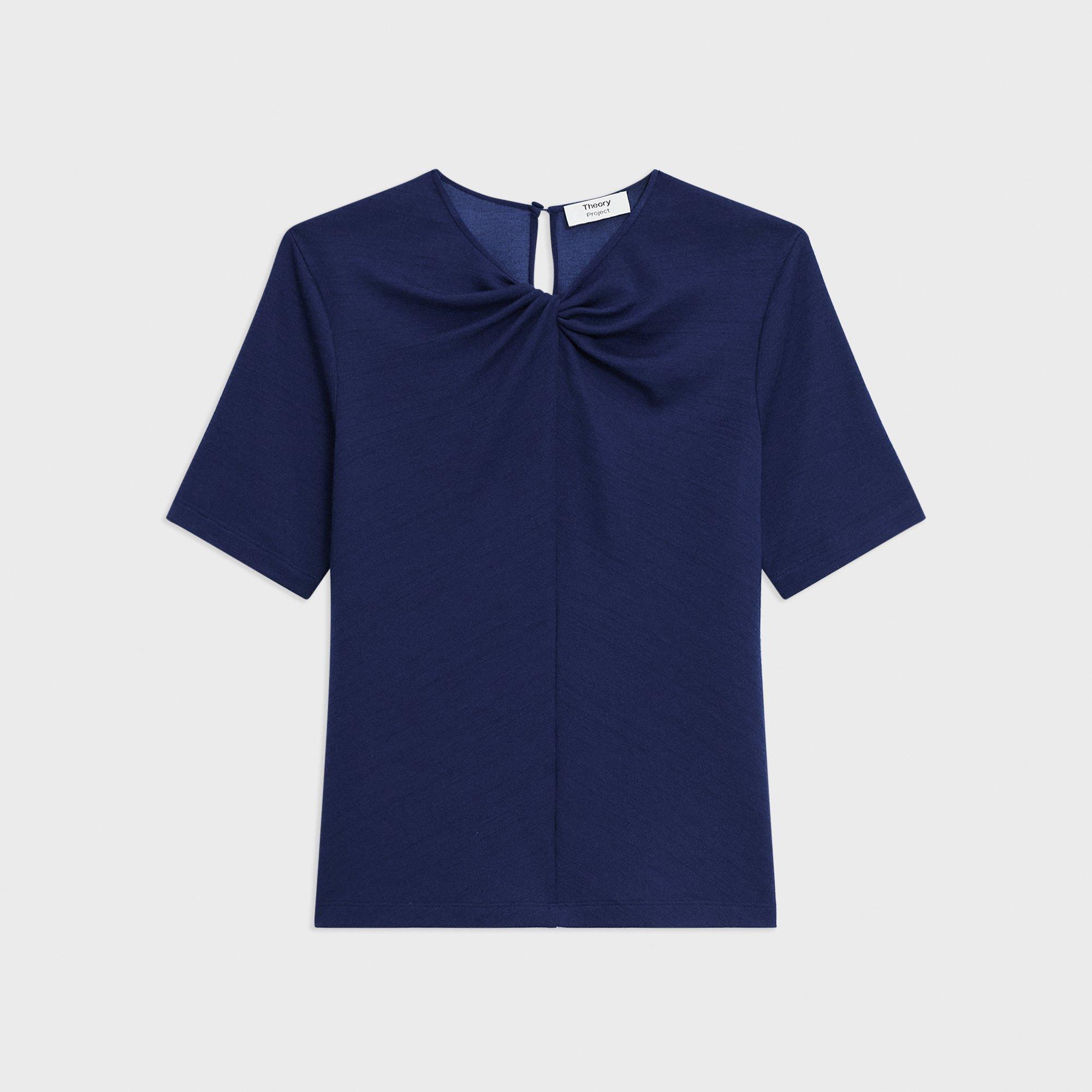 Twisted Sleeveless Top in Viscose-Wool