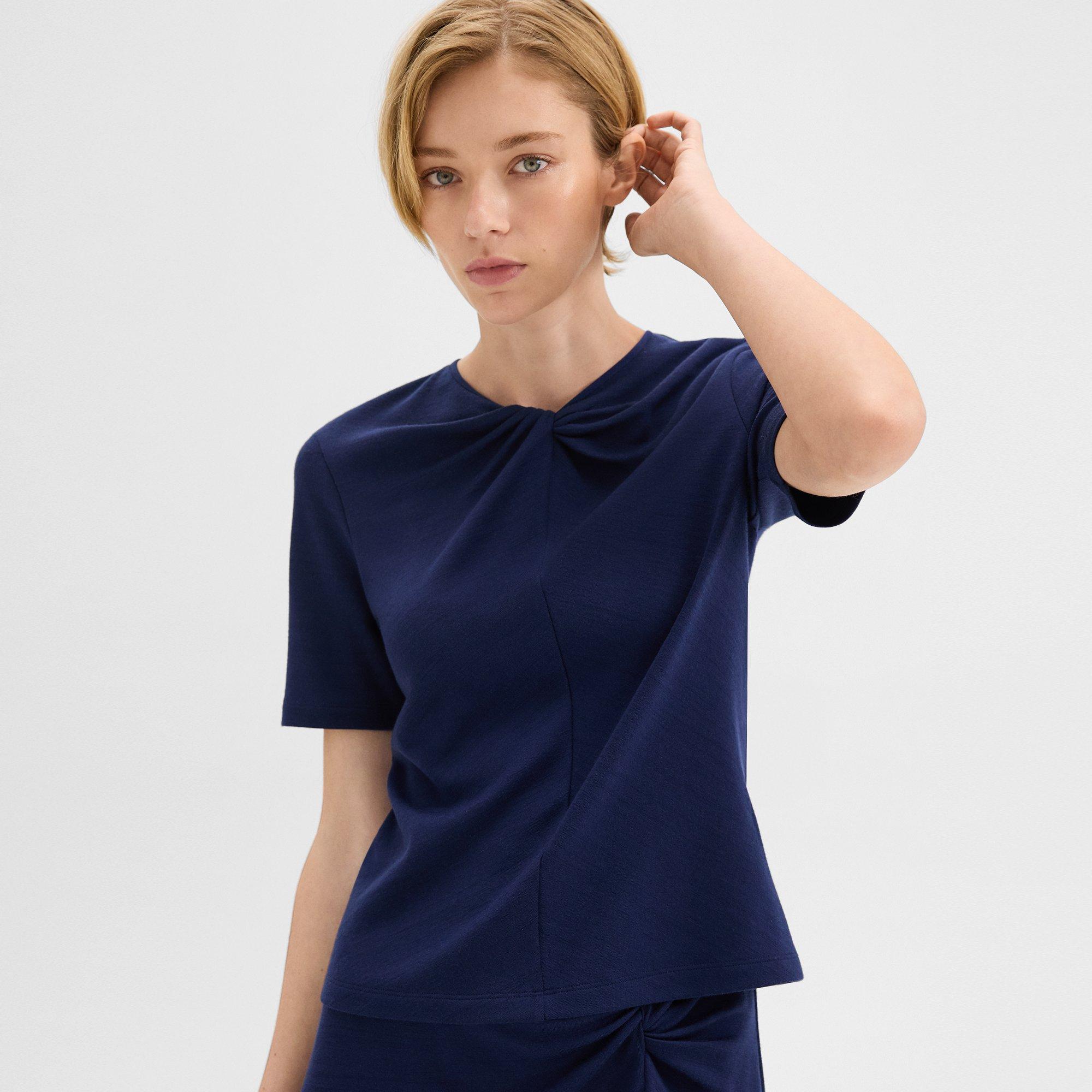 Twisted Sleeveless Top in Viscose-Wool