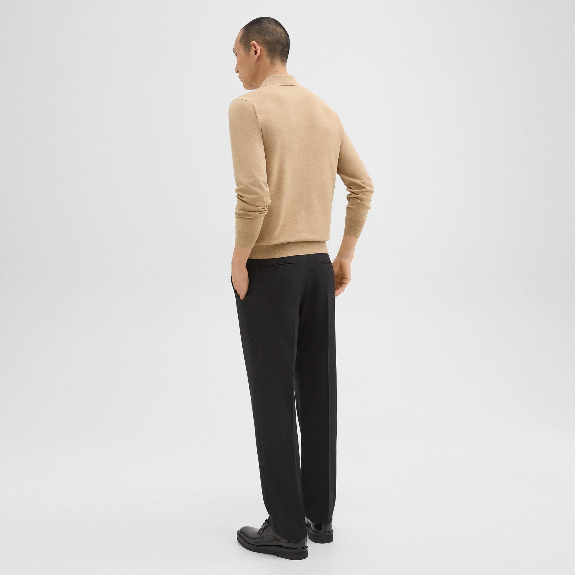 Straight Pant in Wool-Blend Twill