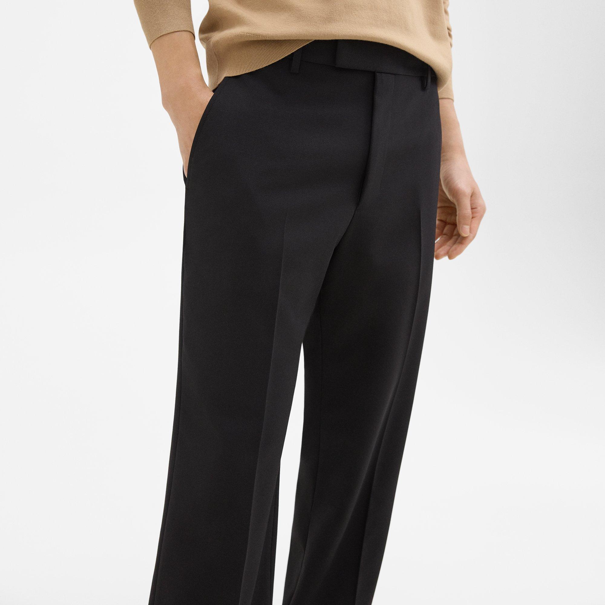 Straight Pant in Wool-Blend Twill