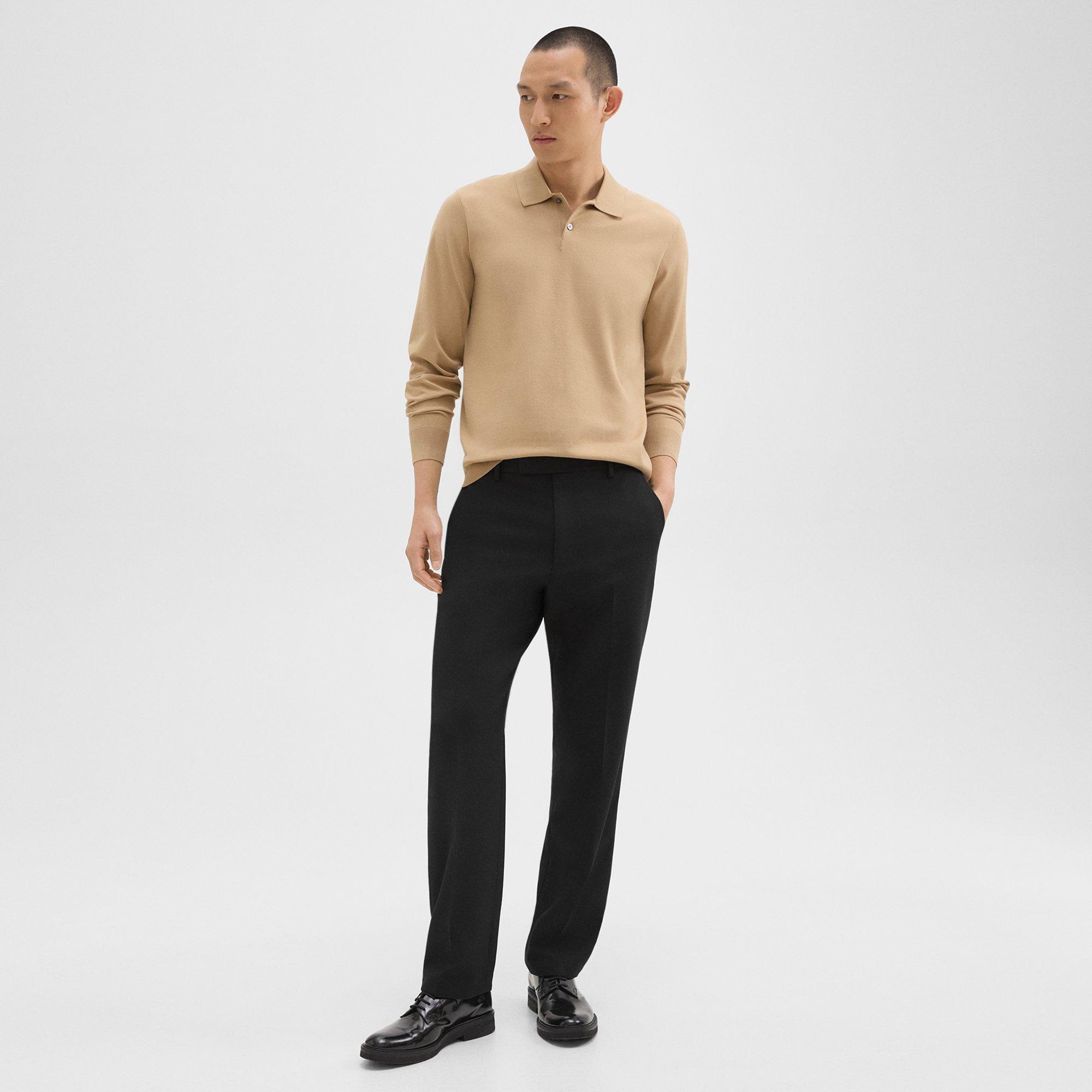 Straight Pant in Wool-Blend Twill