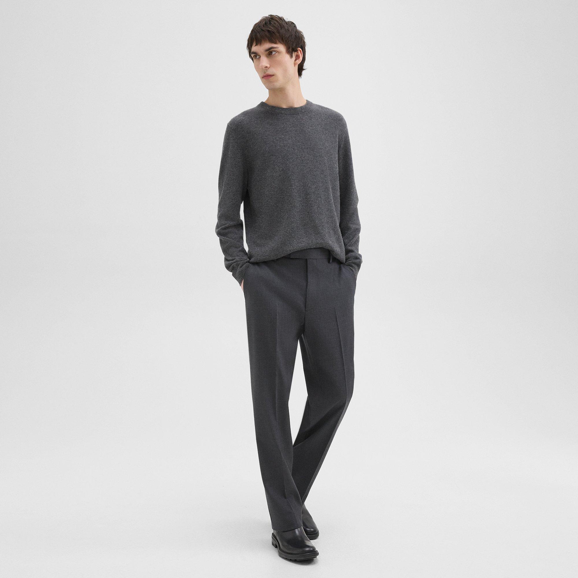 Straight Pant in Wool-Blend Twill