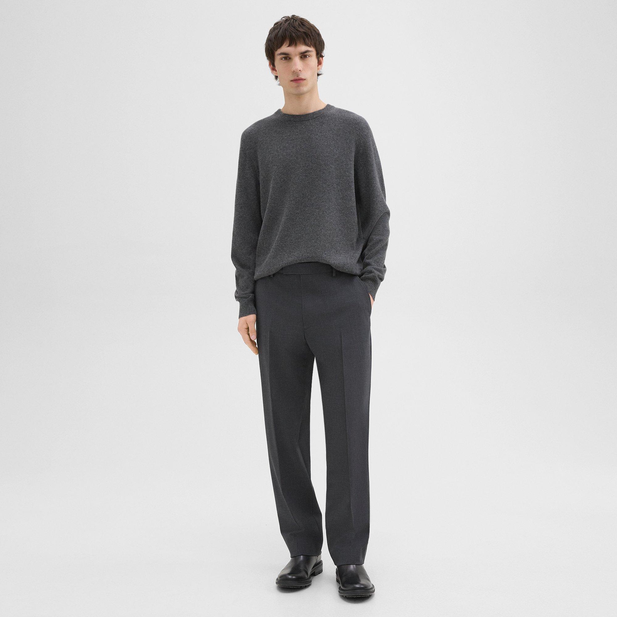 Straight Pant in Wool-Blend Twill