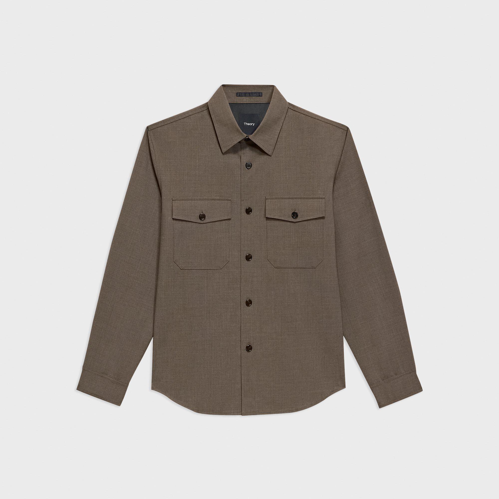 Garvin Shirt Jacket in Stretch Wool