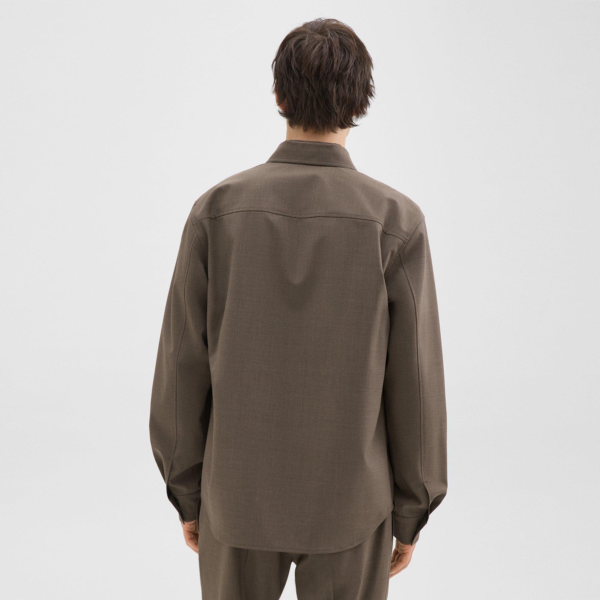 Garvin Shirt Jacket in Stretch Wool