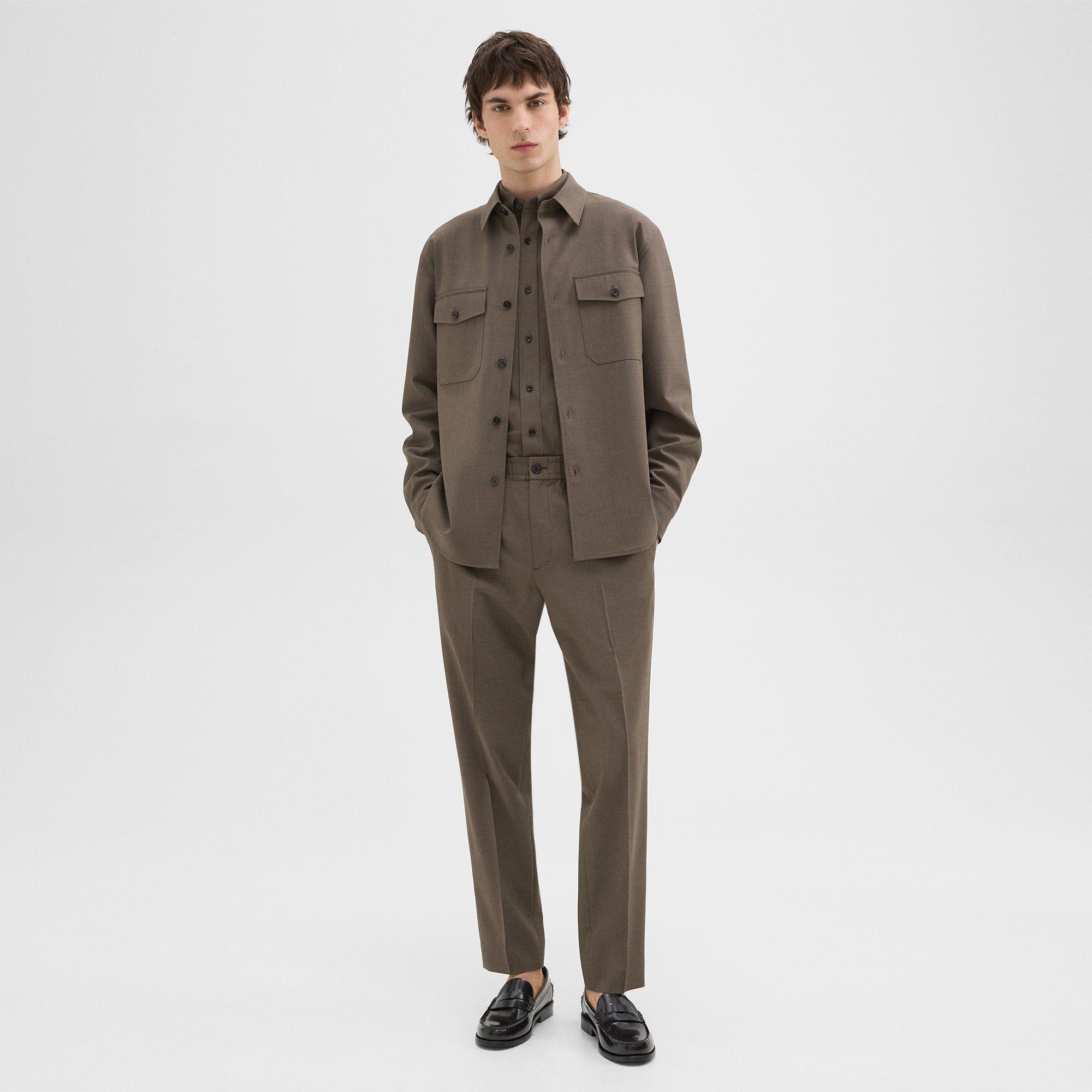 Garvin Shirt Jacket in Stretch Wool