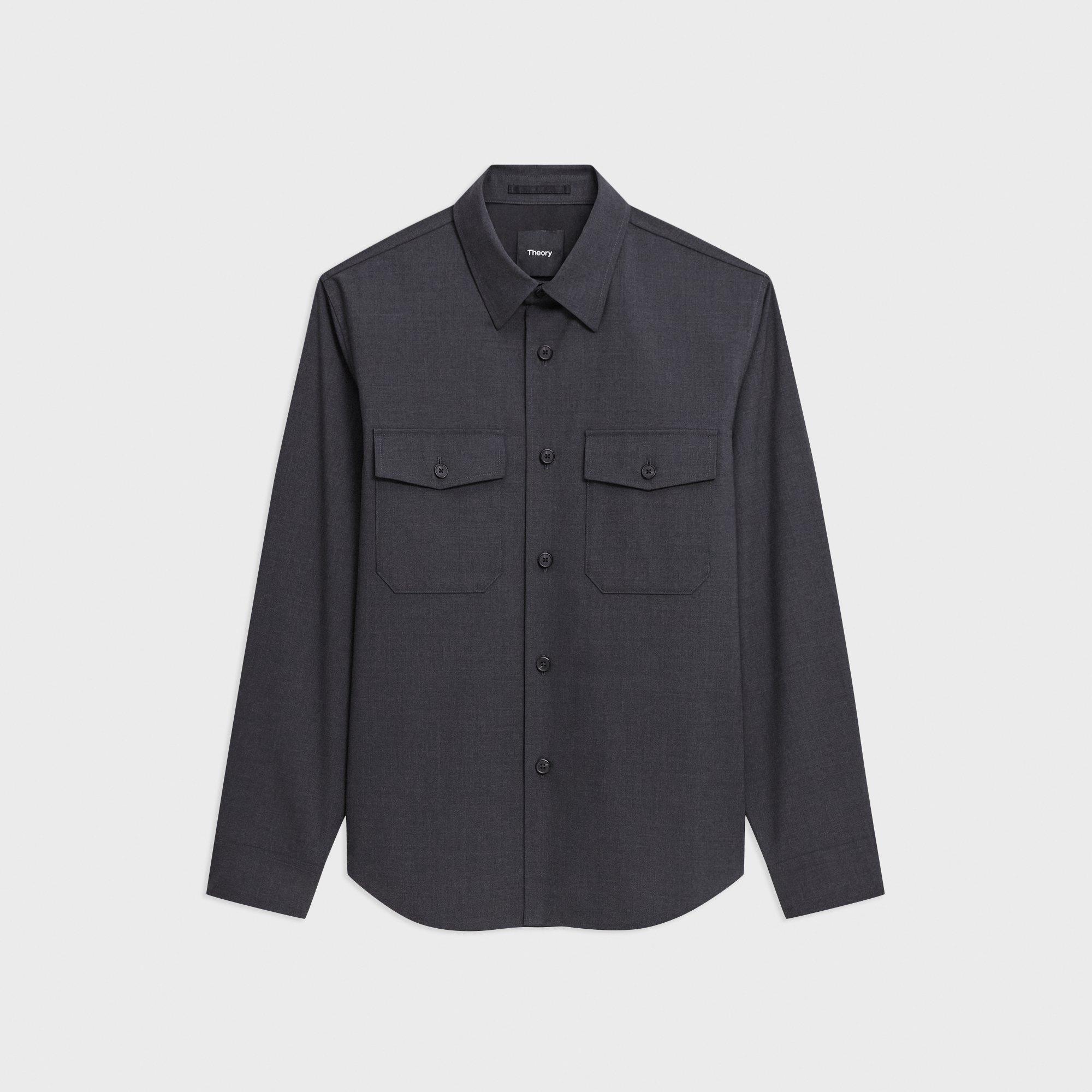 Garvin Shirt Jacket in Stretch Wool