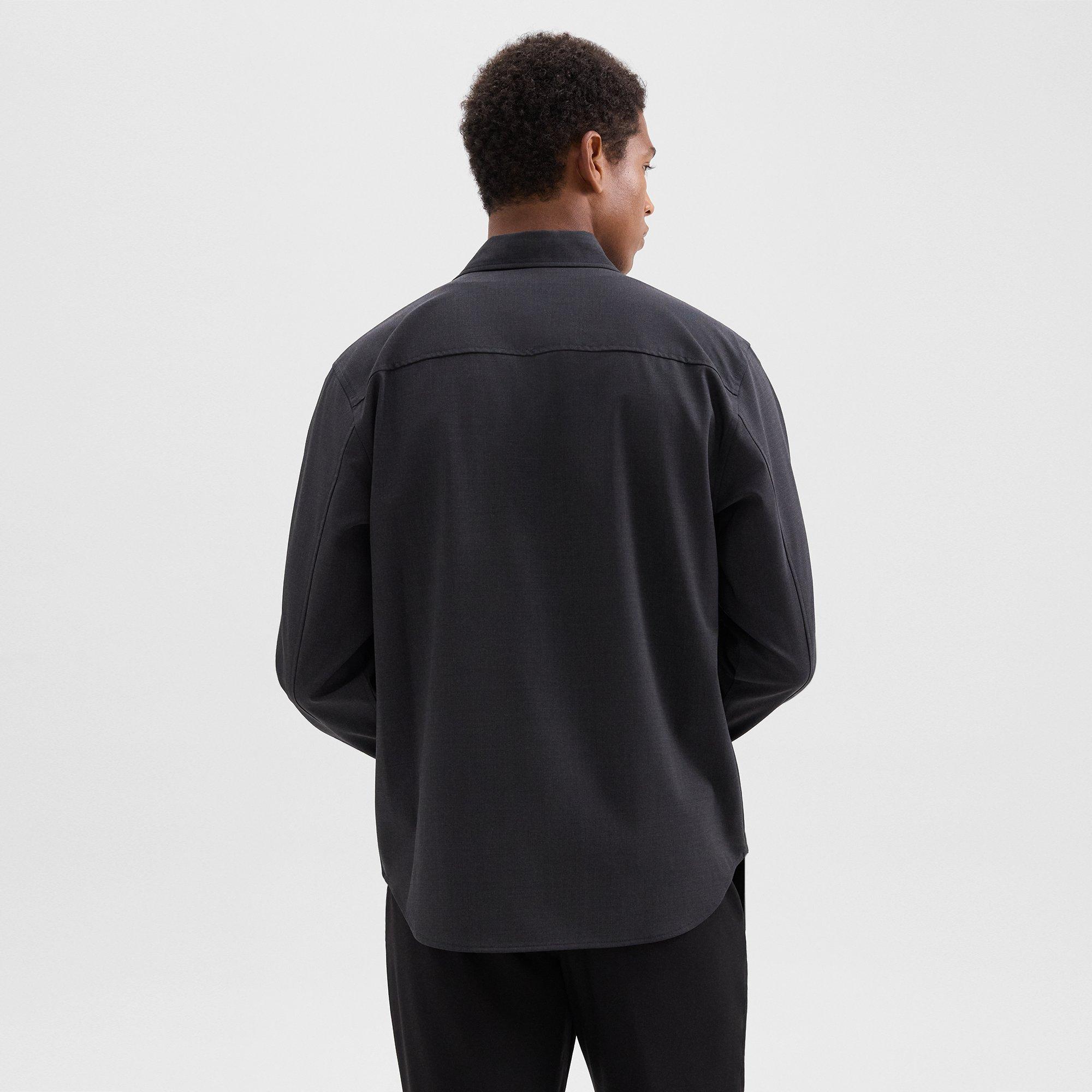 Garvin Shirt Jacket in Stretch Wool