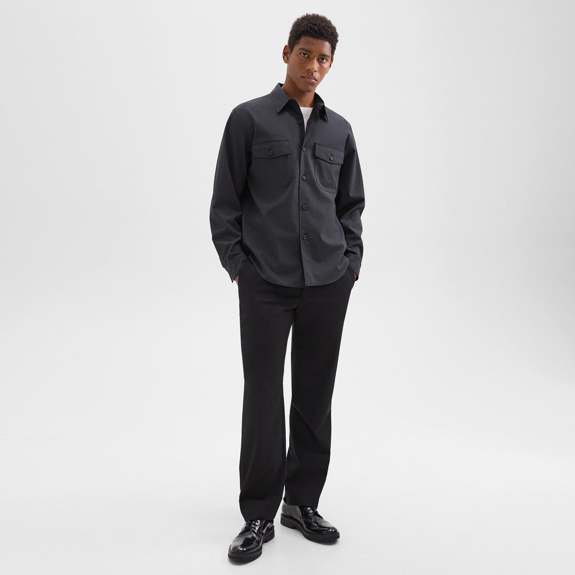 Garvin Shirt Jacket in Stretch Wool