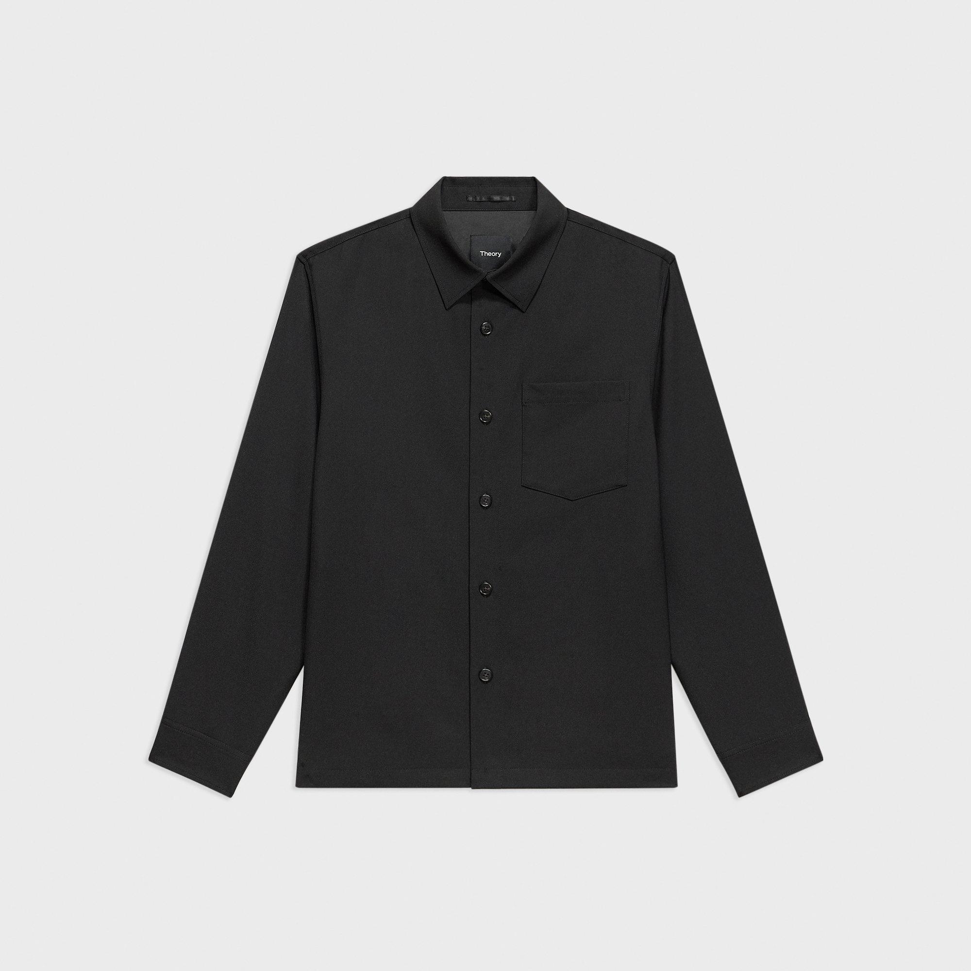 Overshirt in Wool-Blend Twill