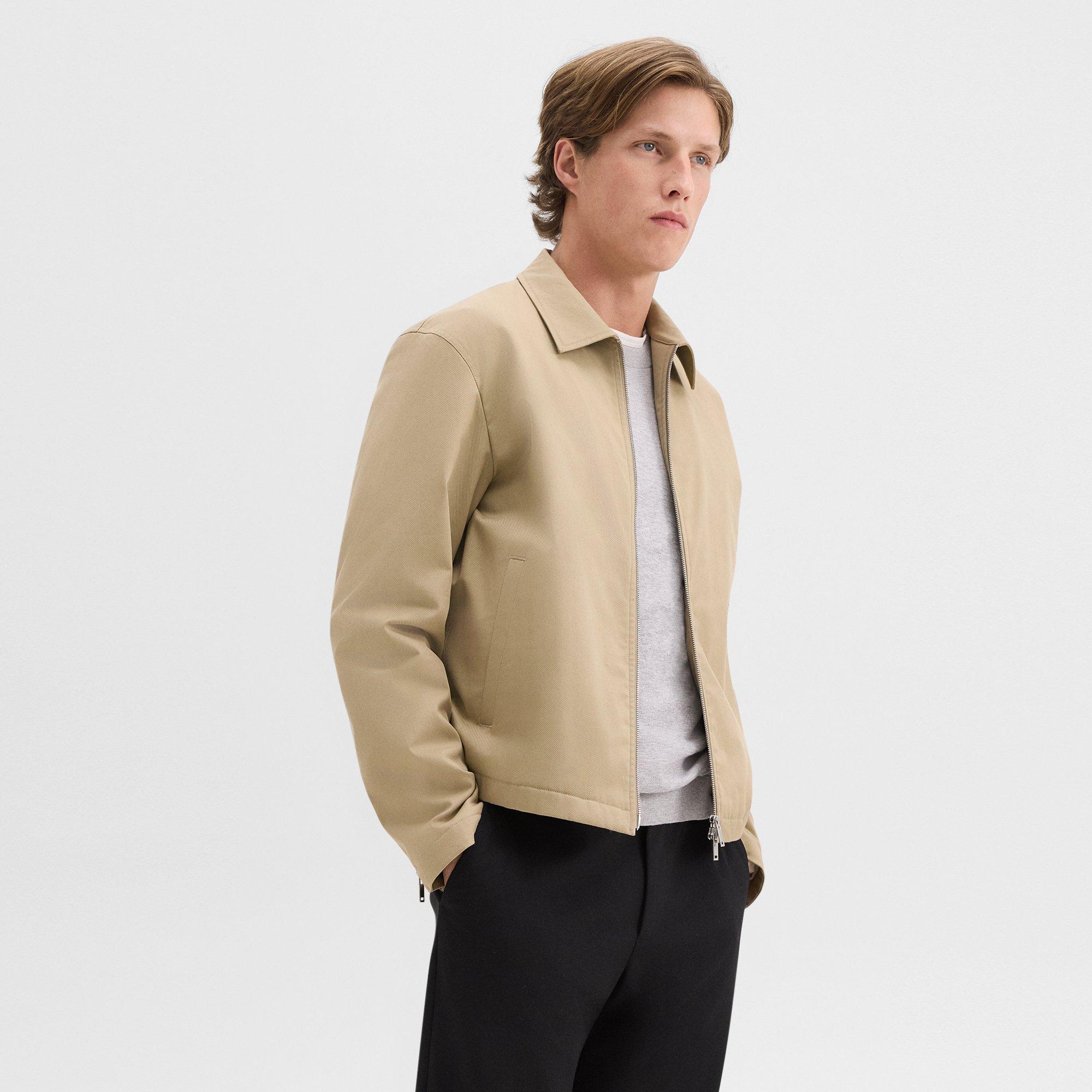 Blouson Zip Jacket in Stretch Cotton Twill