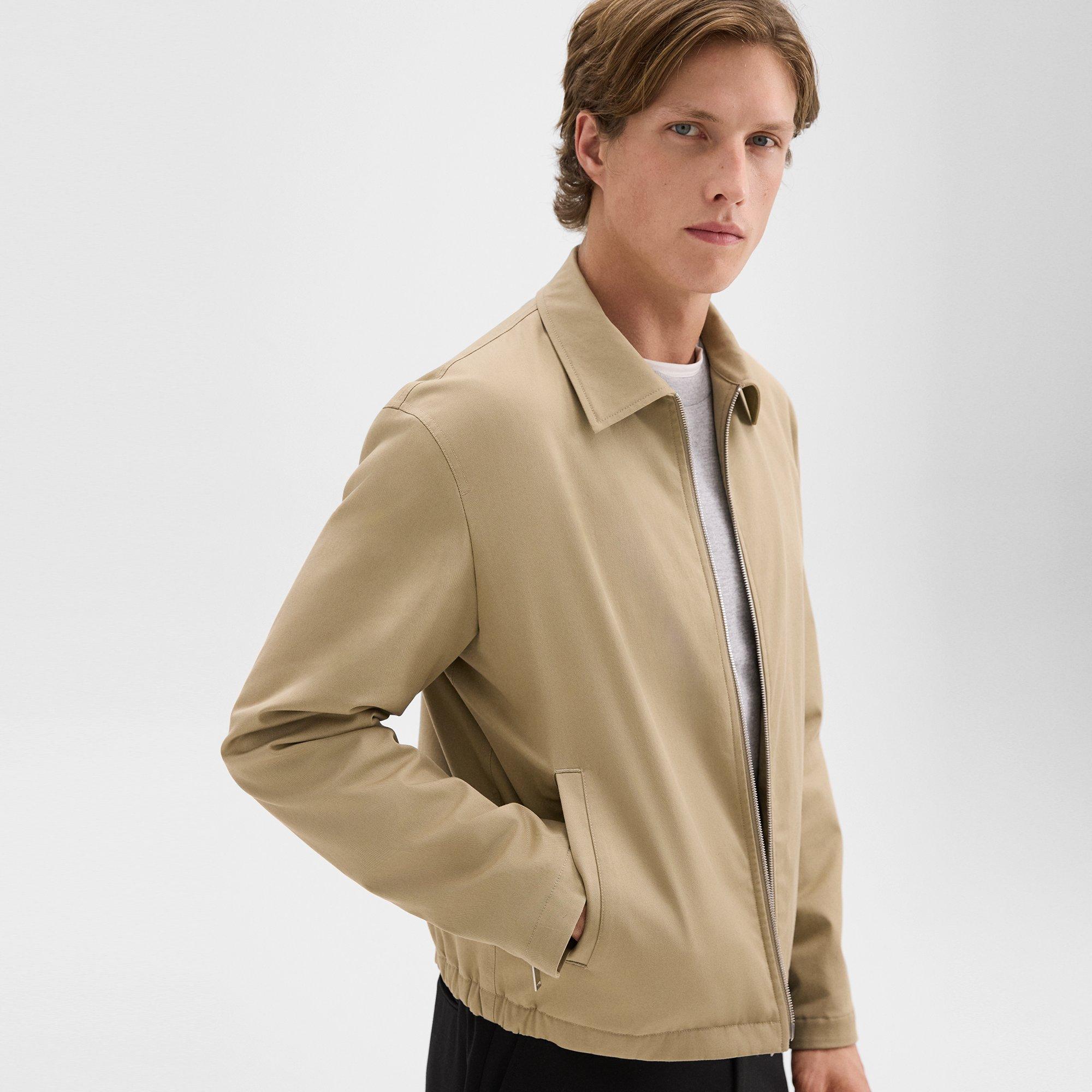 Blouson Zip Jacket in Stretch Cotton Twill