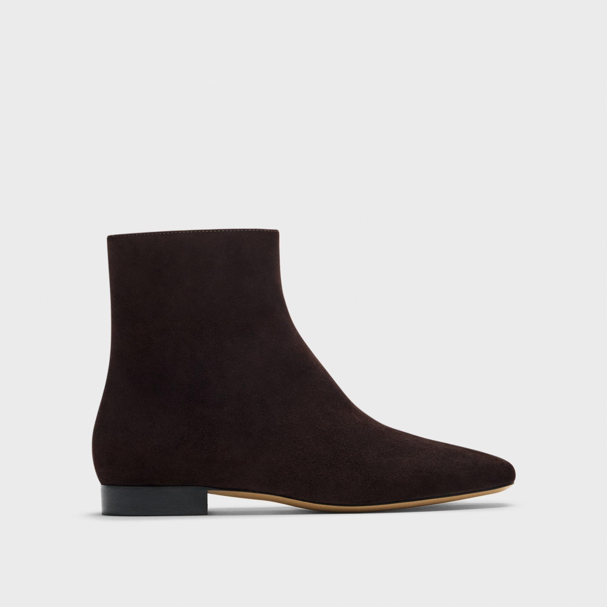 Zip Bootie in Suede