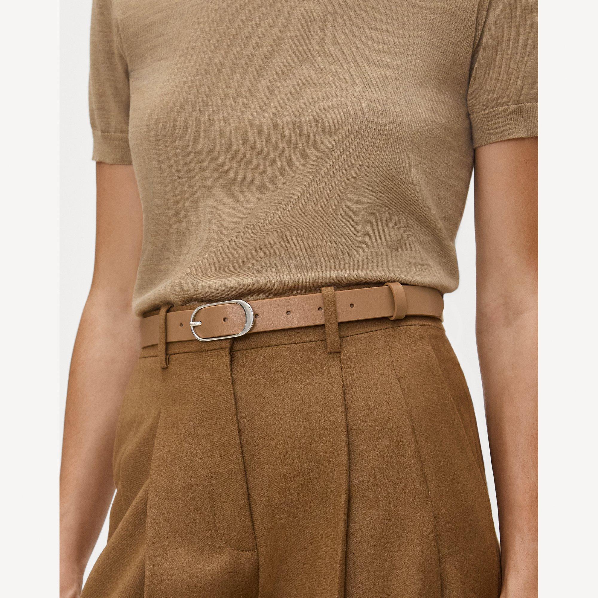 Ceinture oblongue classique en cuir