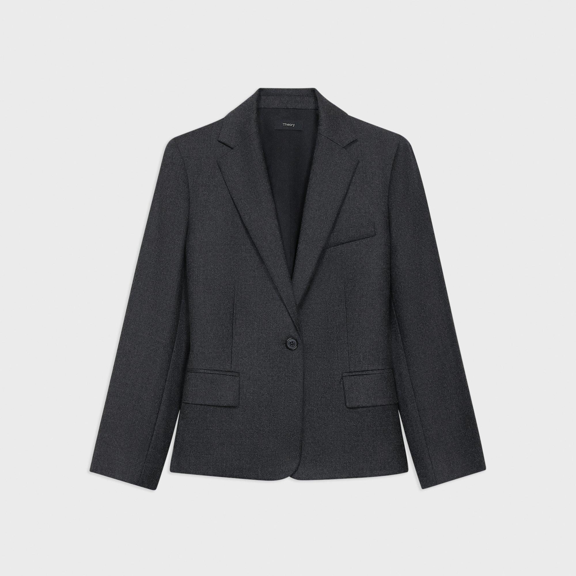 【 開梱 設置?無料 】 Sleek Flannel Single-Button Blazer | Theory ジャケット・アウター