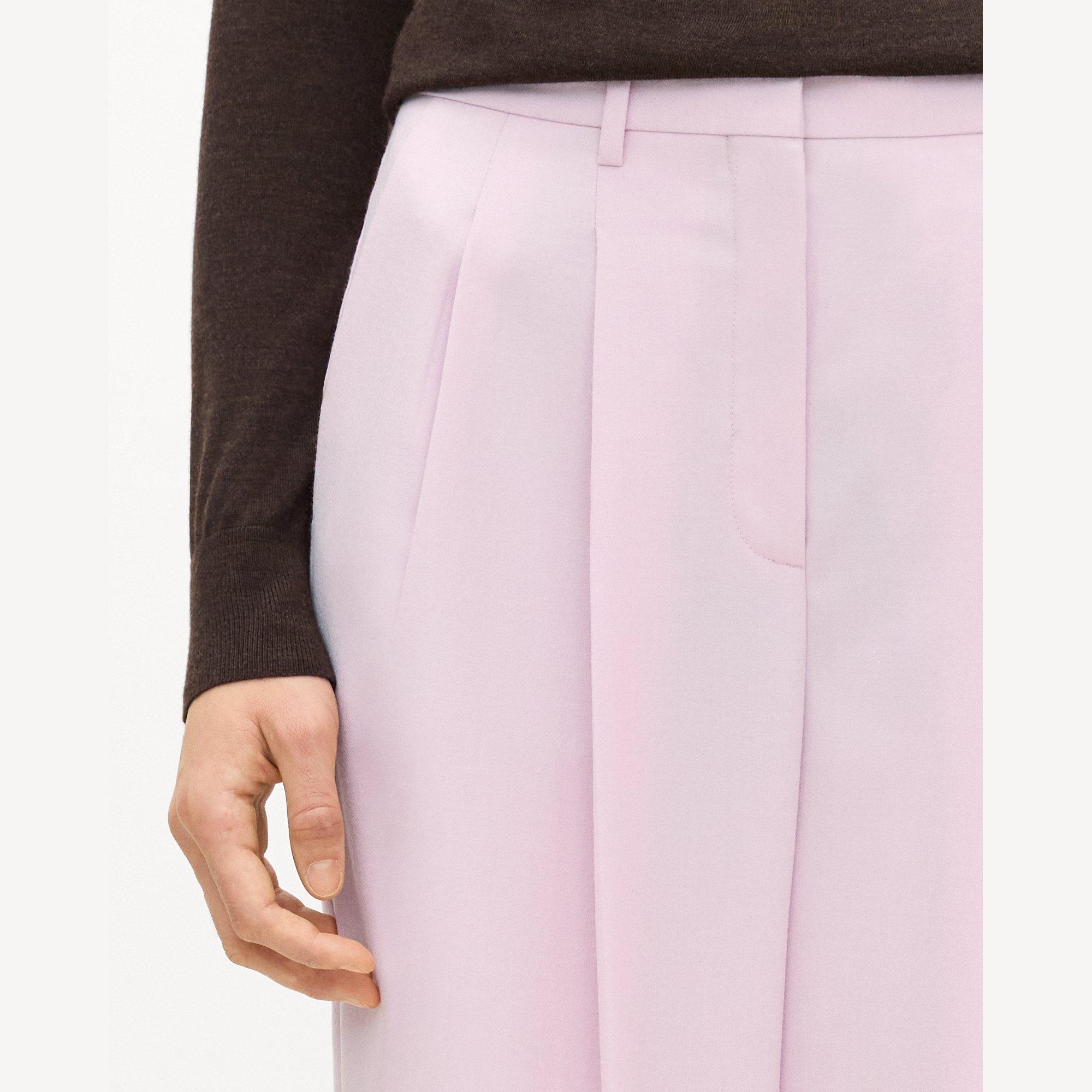 Double Pleat Pant, 33'' in Sleek Flannel