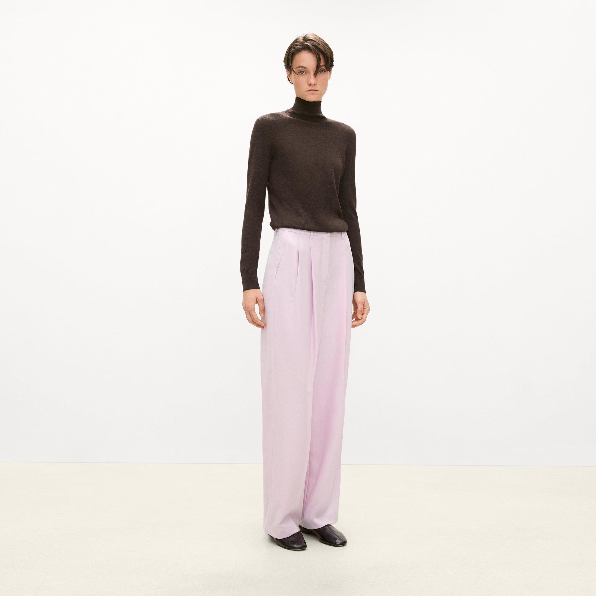 Double Pleat Pant, 33'' in Sleek Flannel
