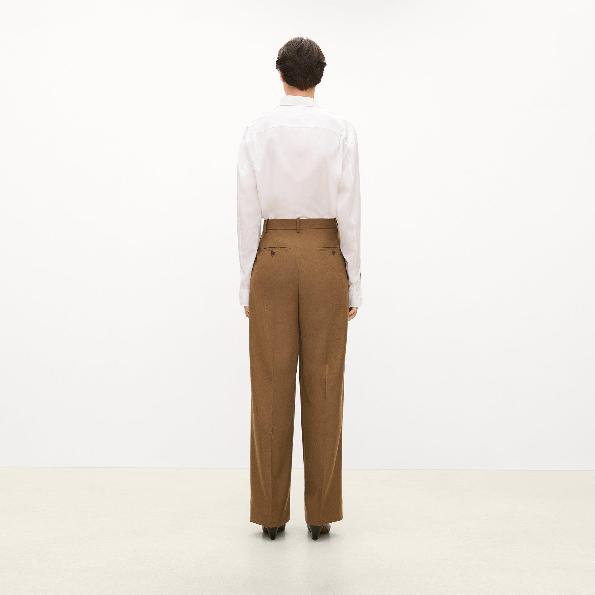 Double Pleat Pant, 33'' in Sleek Flannel