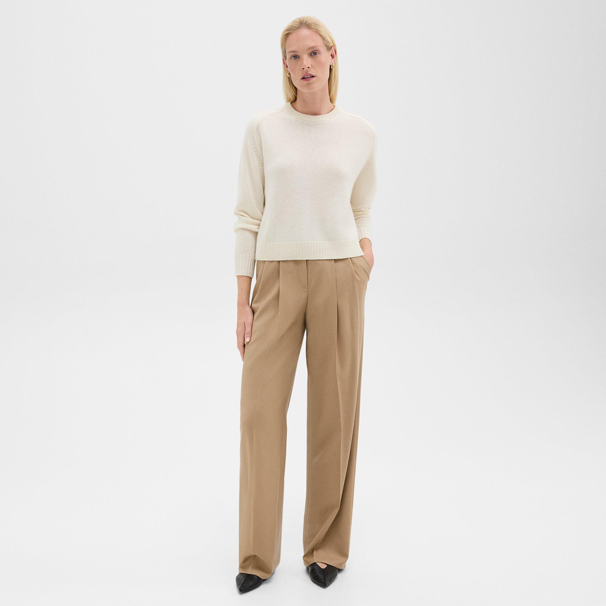 Double Pleat Pant in Sleek Flannel