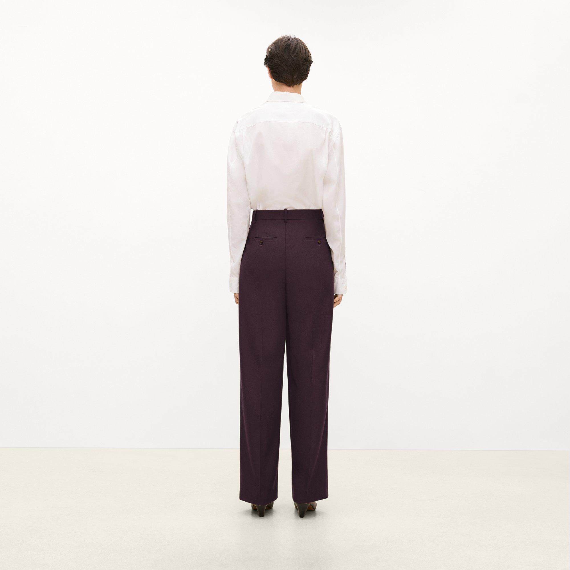 Double Pleat Pant, 33'' in Sleek Flannel