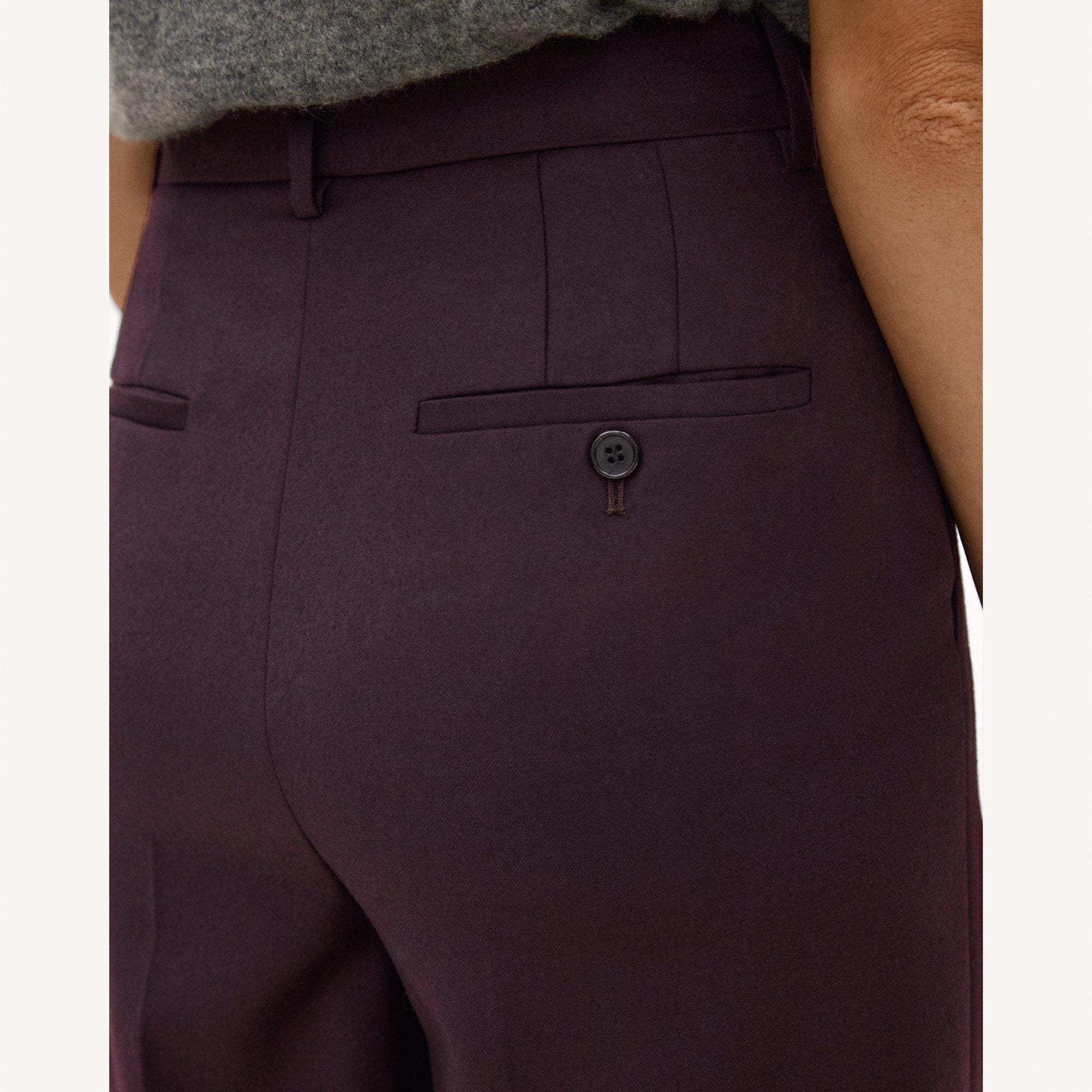 Double Pleat Trousers in Sleek Flannel