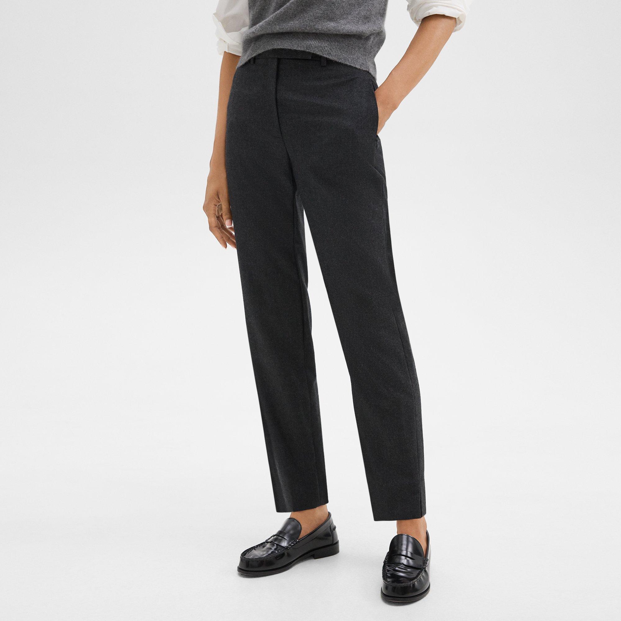 Tapered High-Waist Pant in Sleek Flannel