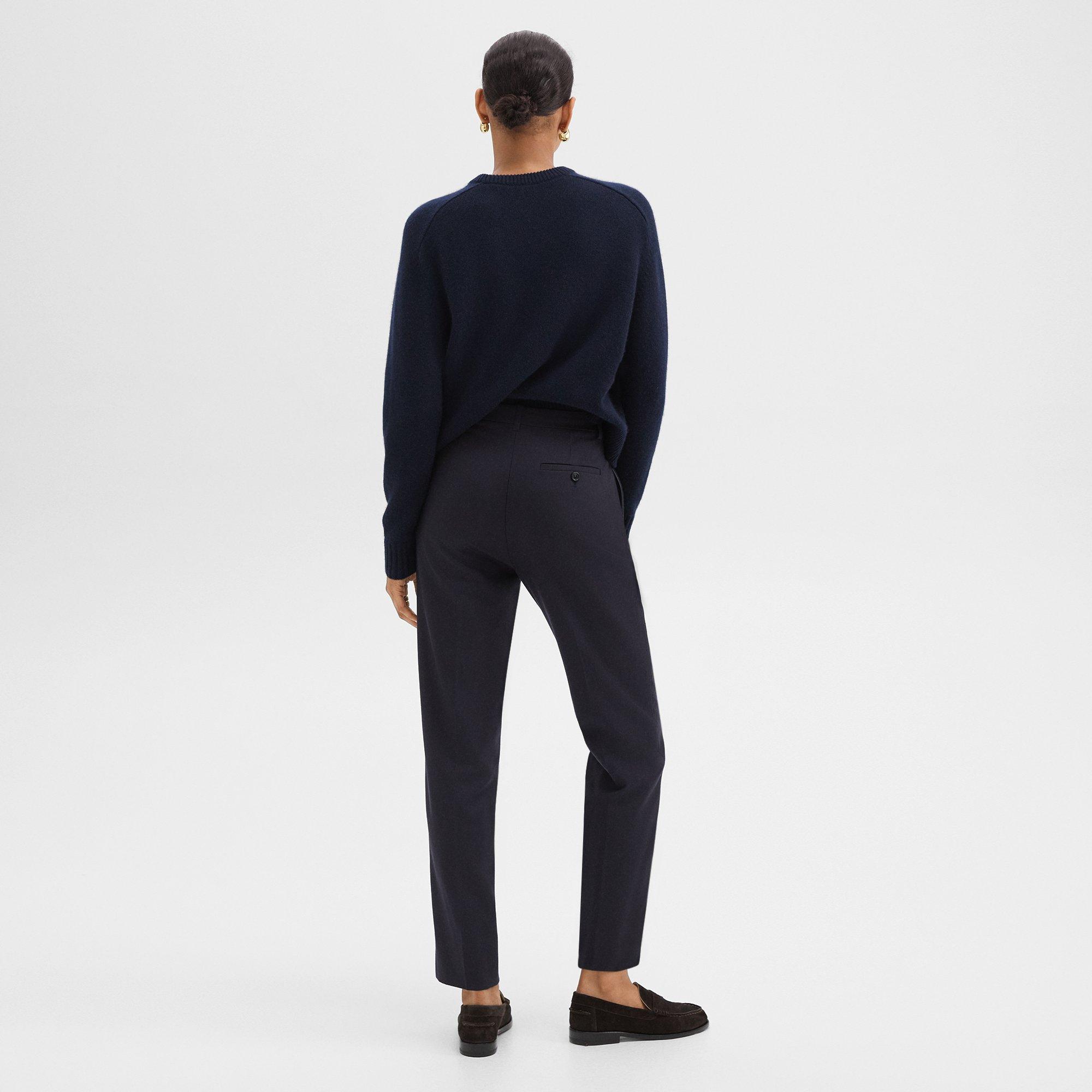 Tapered High-Waist Pant in Sleek Flannel