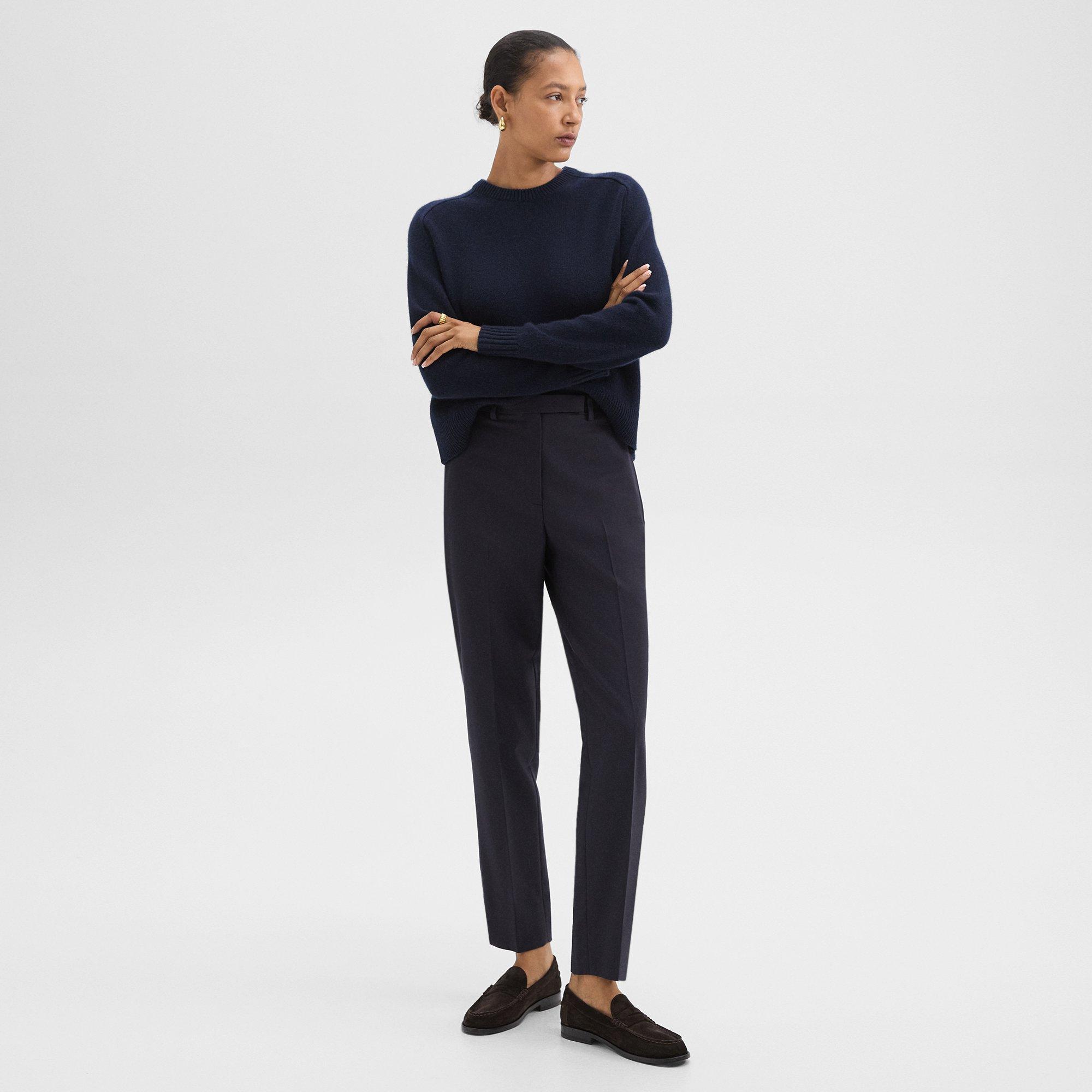 Tapered High-Waist Pant in Sleek Flannel